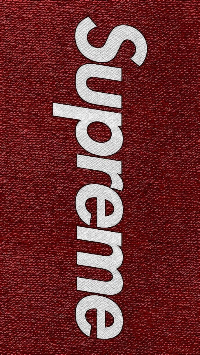 Look And Feel Trendy With The Supreme Iphone Background
