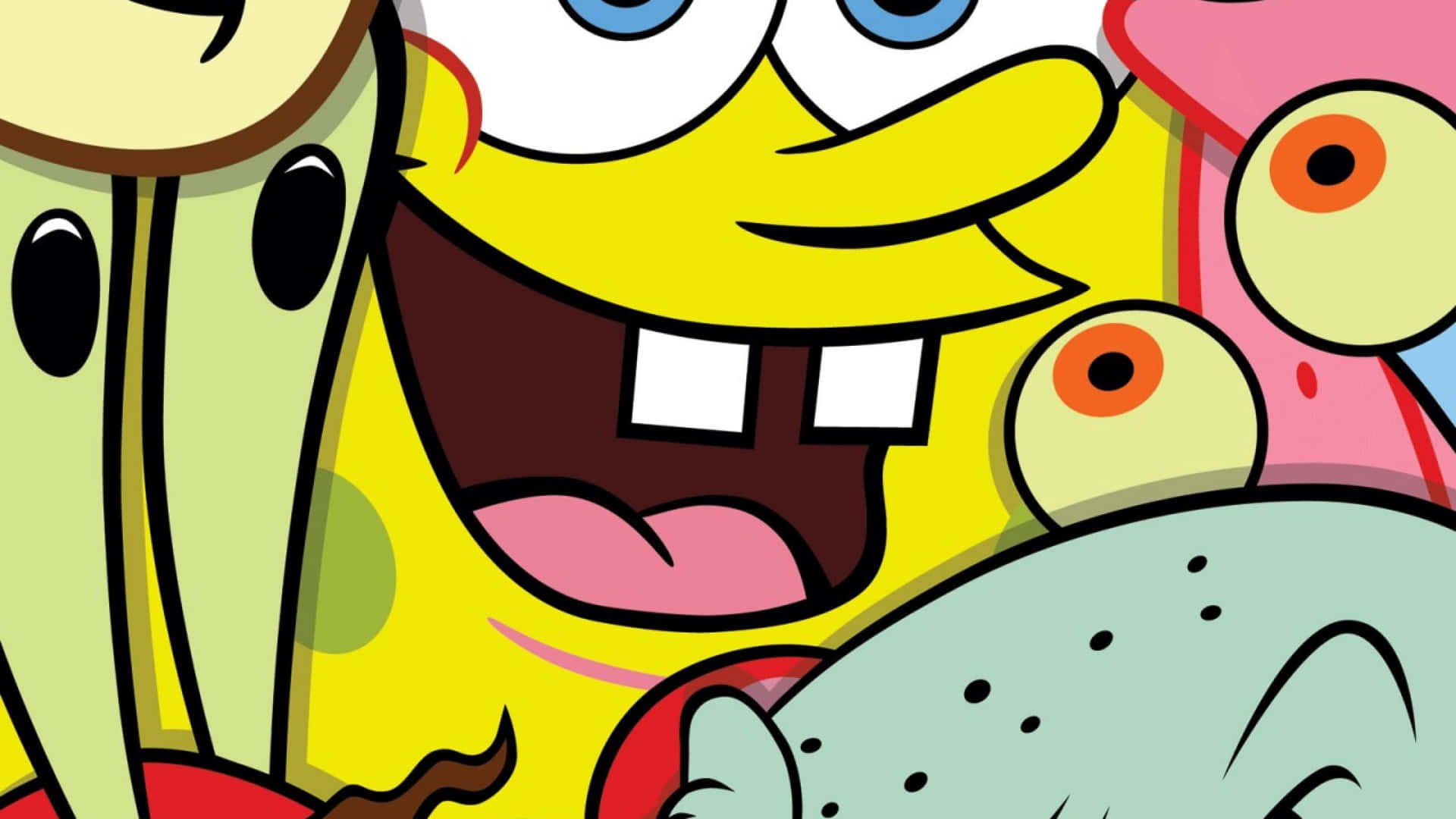 Look At All These Fun And Lovable Spongebob Squarepants Characters! Background