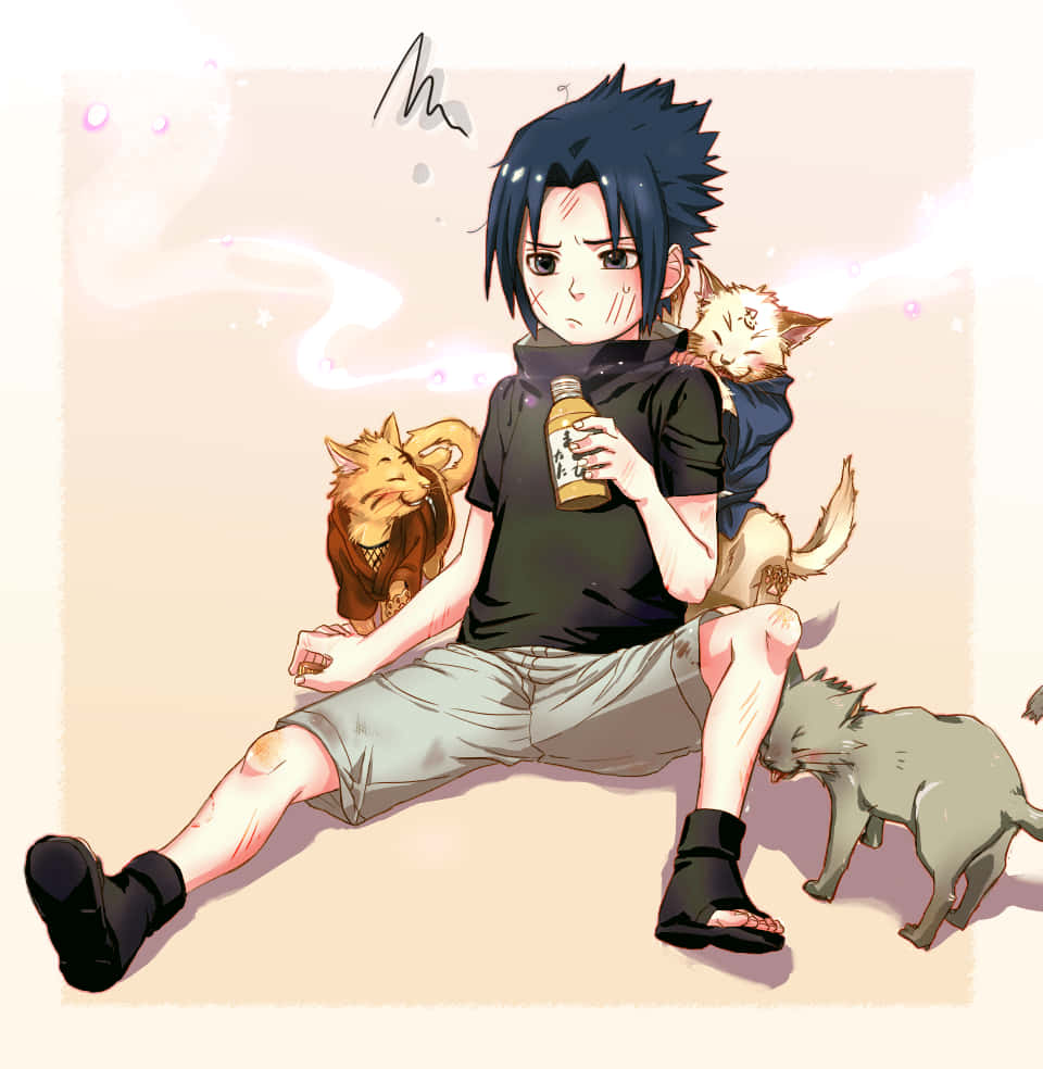 Look At Cute Sasuke, Such A Cutie! Background