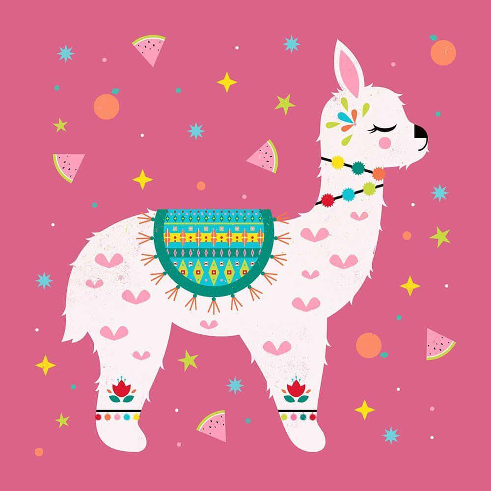 Look At This Adorable Llama! Background