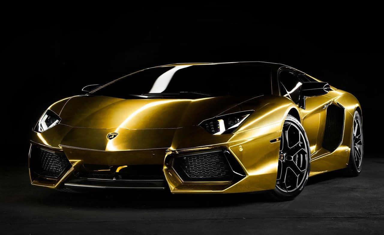 Look At This Luxury Gold Lamborghini Background