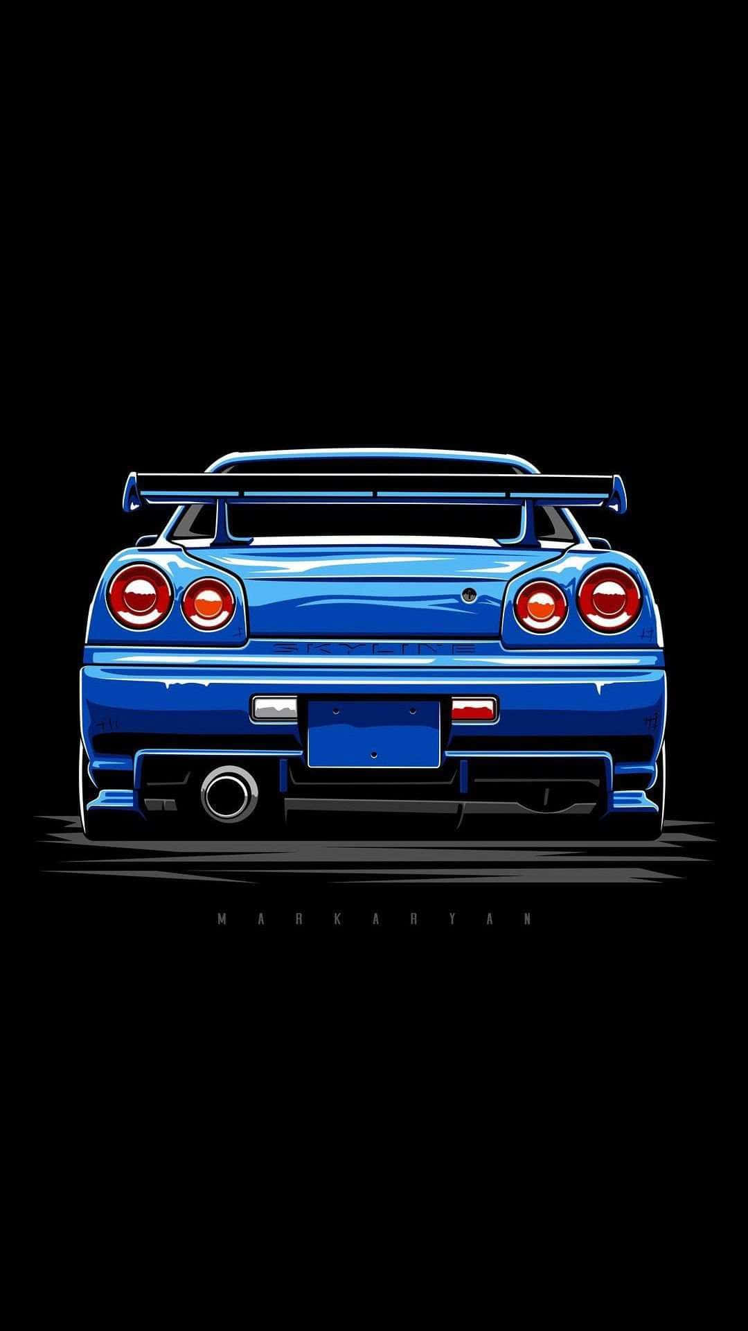 Look Cool In The Driver's Seat Of An Iconic Nissan Skyline Background