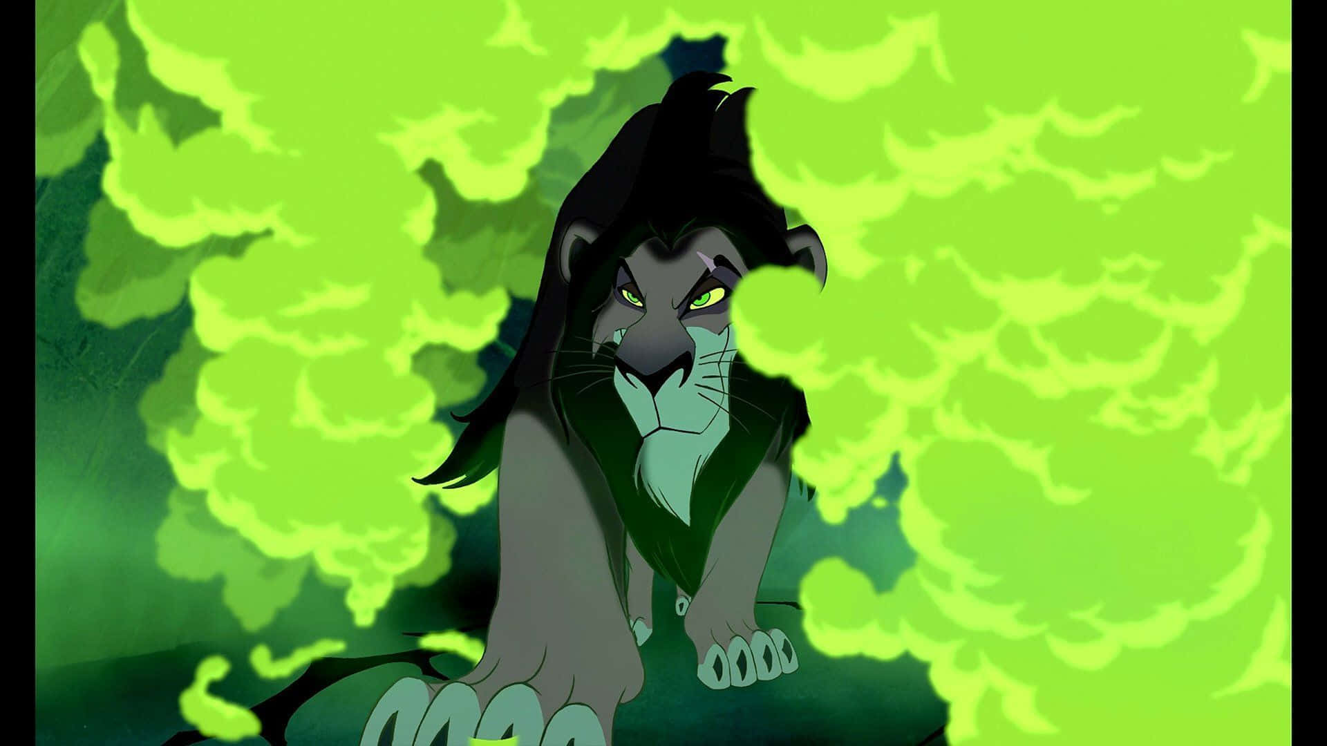 Look Fearfully Into The Eyes Of Scar, King Of The Pridelands. Background