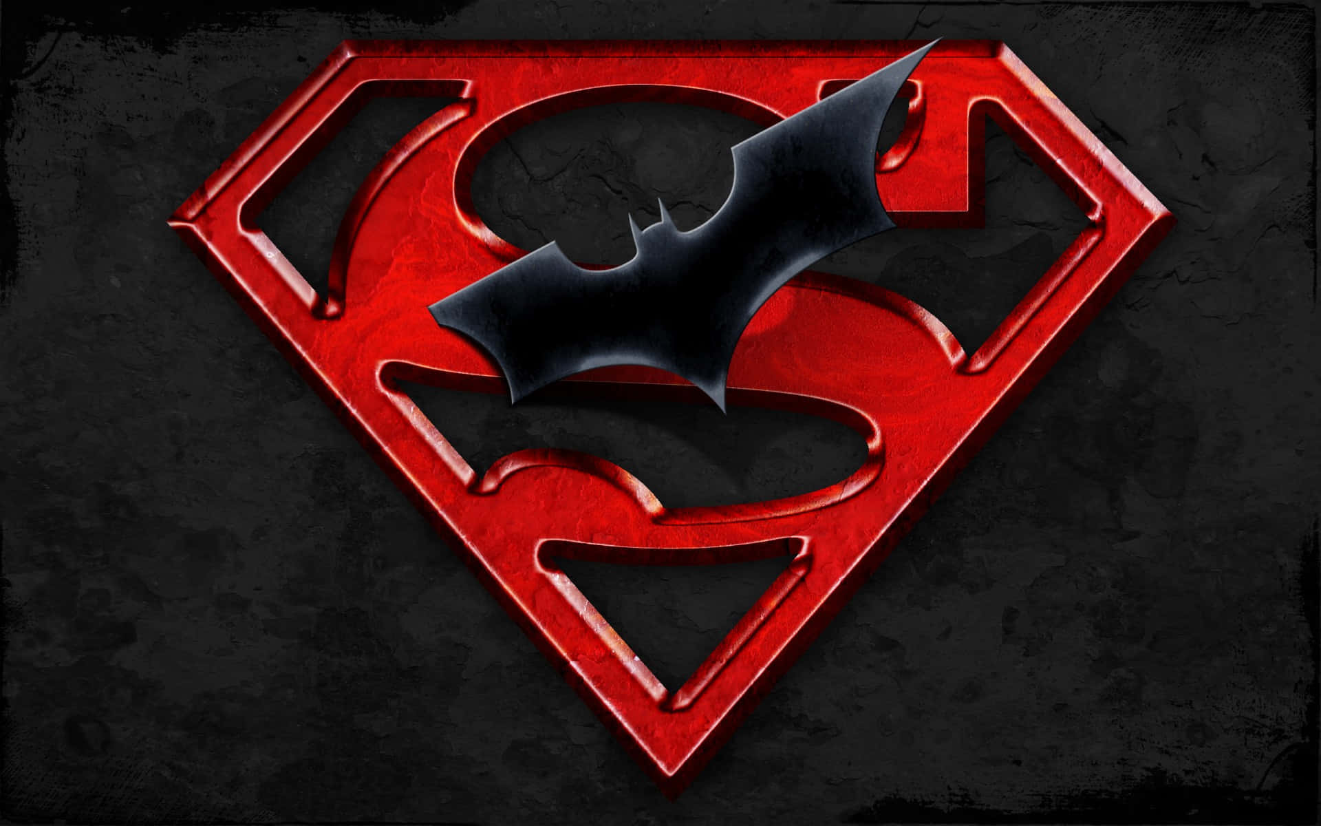 Look Inside The Dark World Of Red Batman Logo Background
