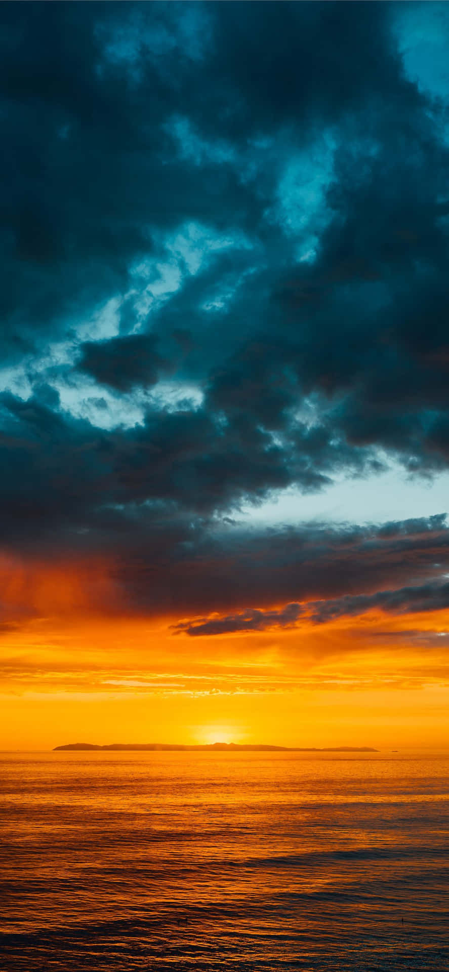 Look Towards The Horizon As Black Clouds Ominously Loom Background