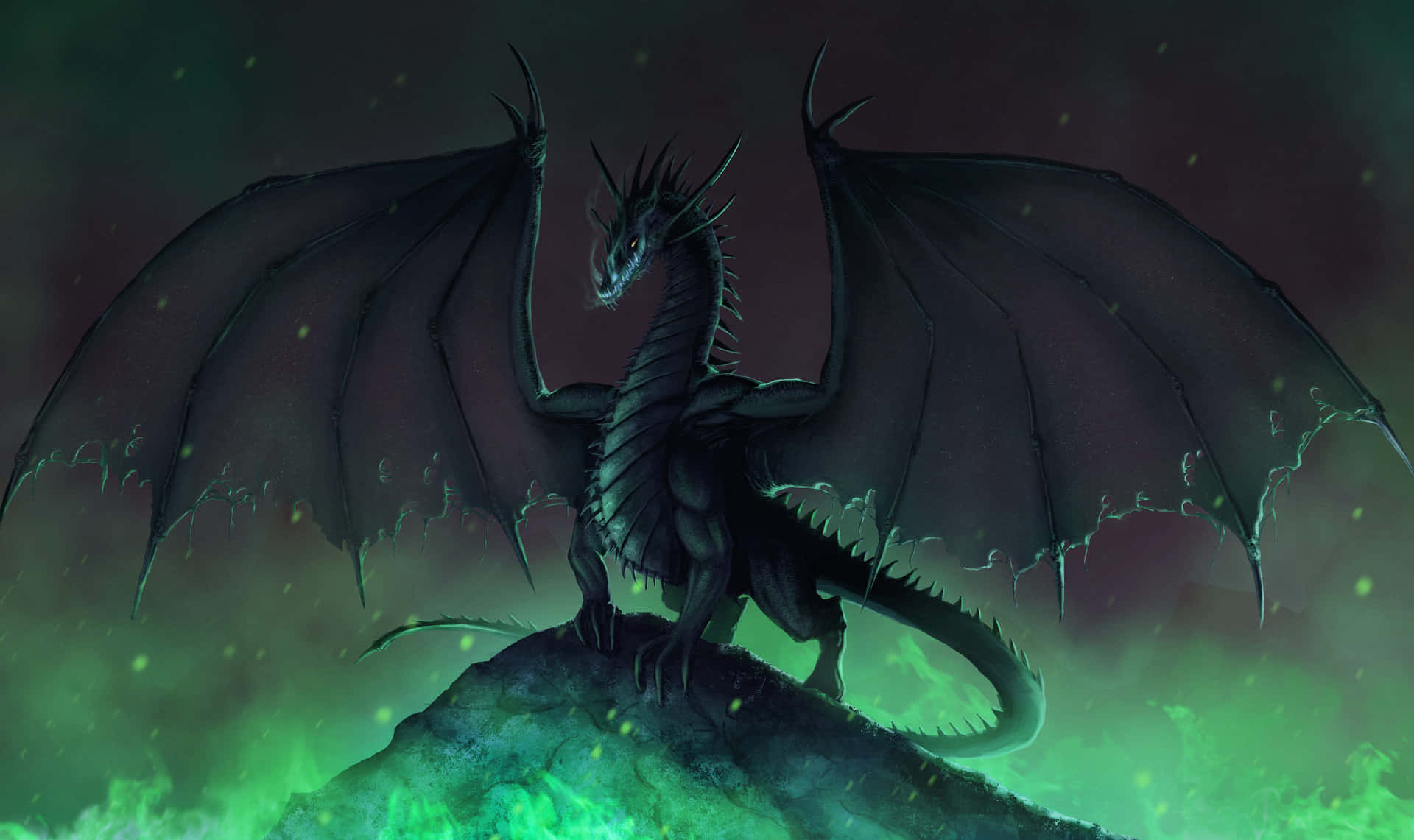 Look Up At The Glorious Mythical Dragon! Background