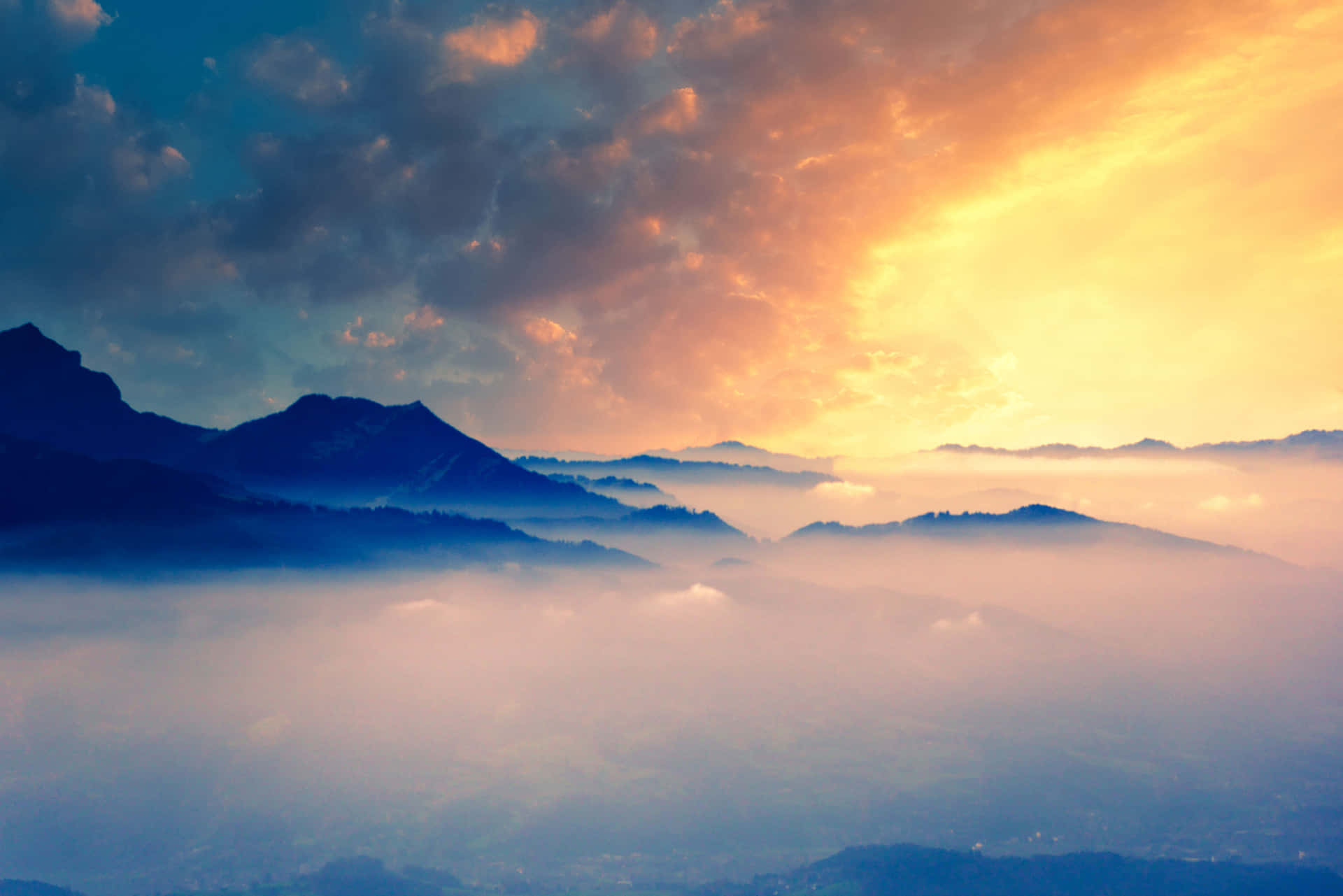 Look Up To The Sky And Its Beautiful Dreamlike Clouds Background