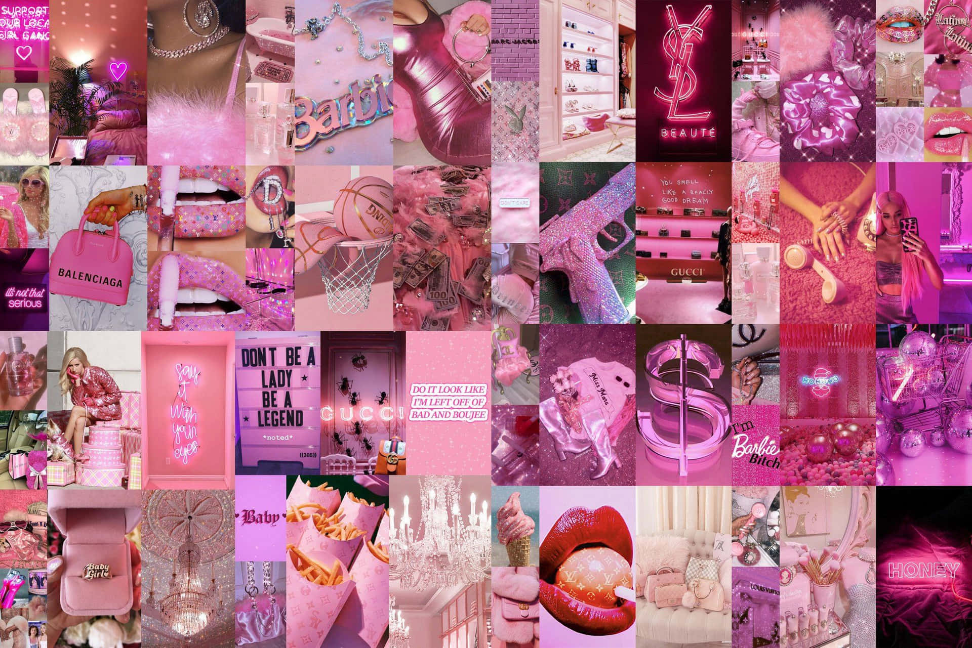 Looking For The Latest Trends? Look To Pink Collage! Background