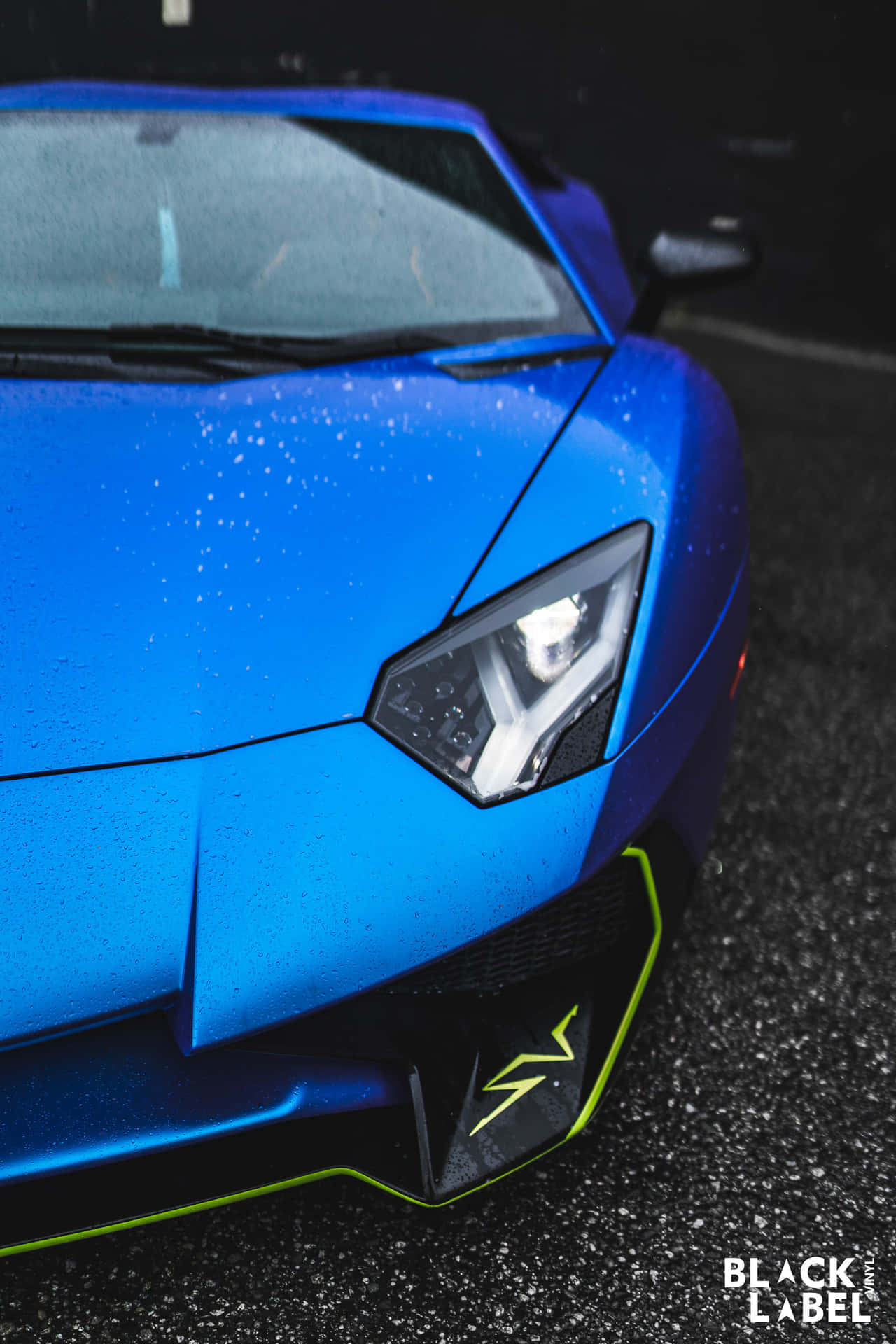 Looking Sharp In A Blue Lamborghini. Background