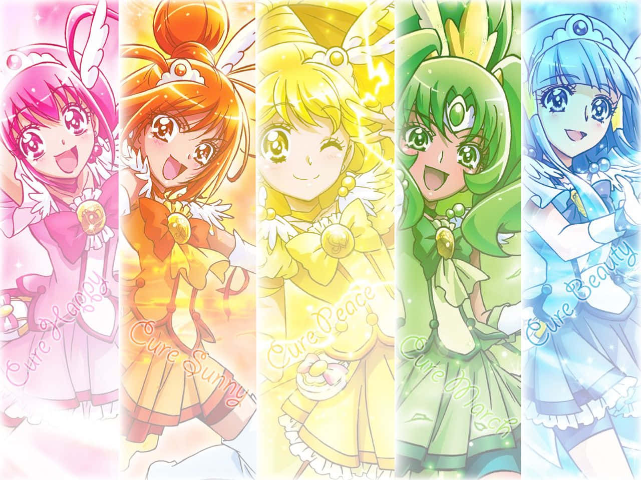 Looking Strong And Stylish - The Glitter Force Background