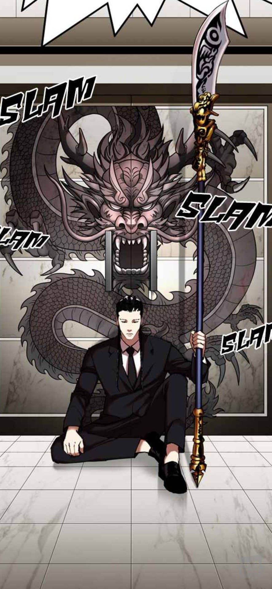 Lookism Xiaolong With Weapon Background