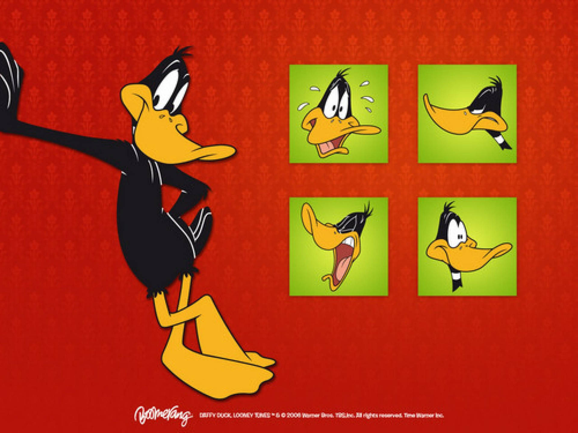Looney Tunes Vintage Cartoon Daffy Duck Background