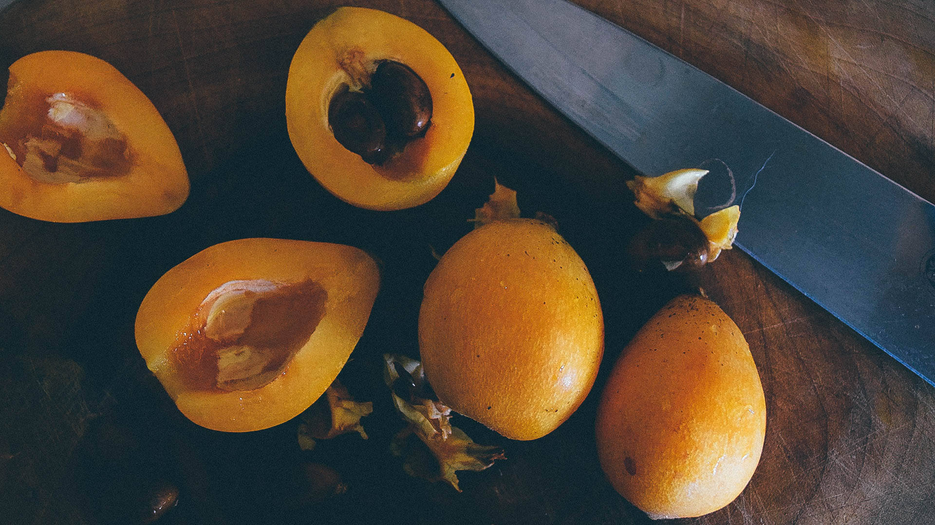 Loquat Orange Fruit Slices Background