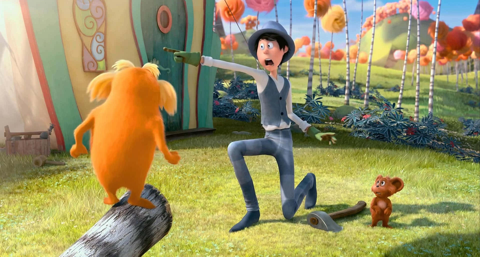Lorax Character Confrontation Background