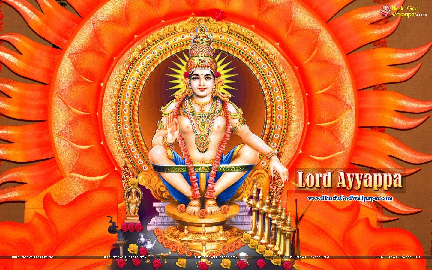 Lord Ayyappan Sun Halo Background