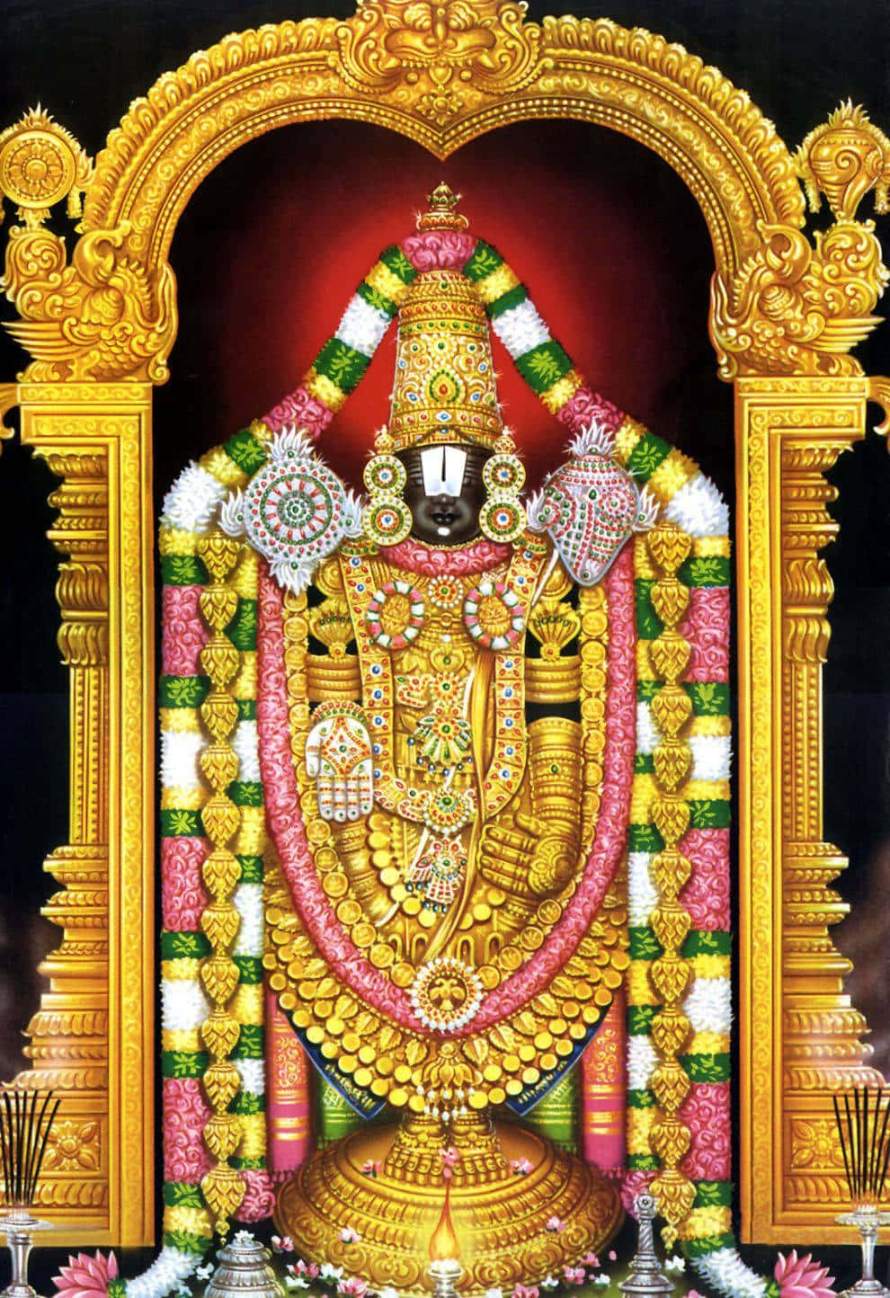 Lord Balaji Adornedin Golden Glory