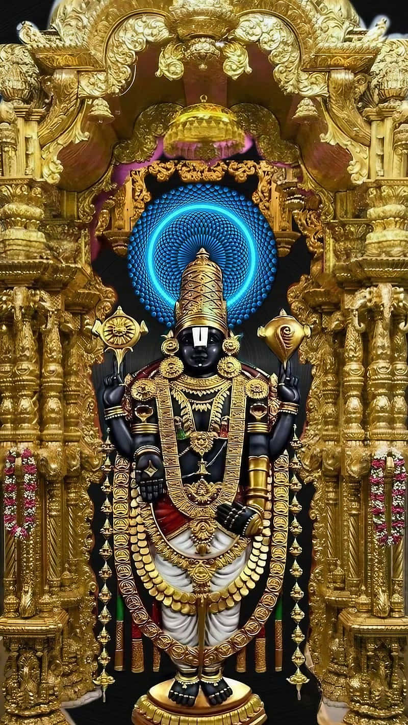 Lord_ Balaji_ Ornate_ Idol Background