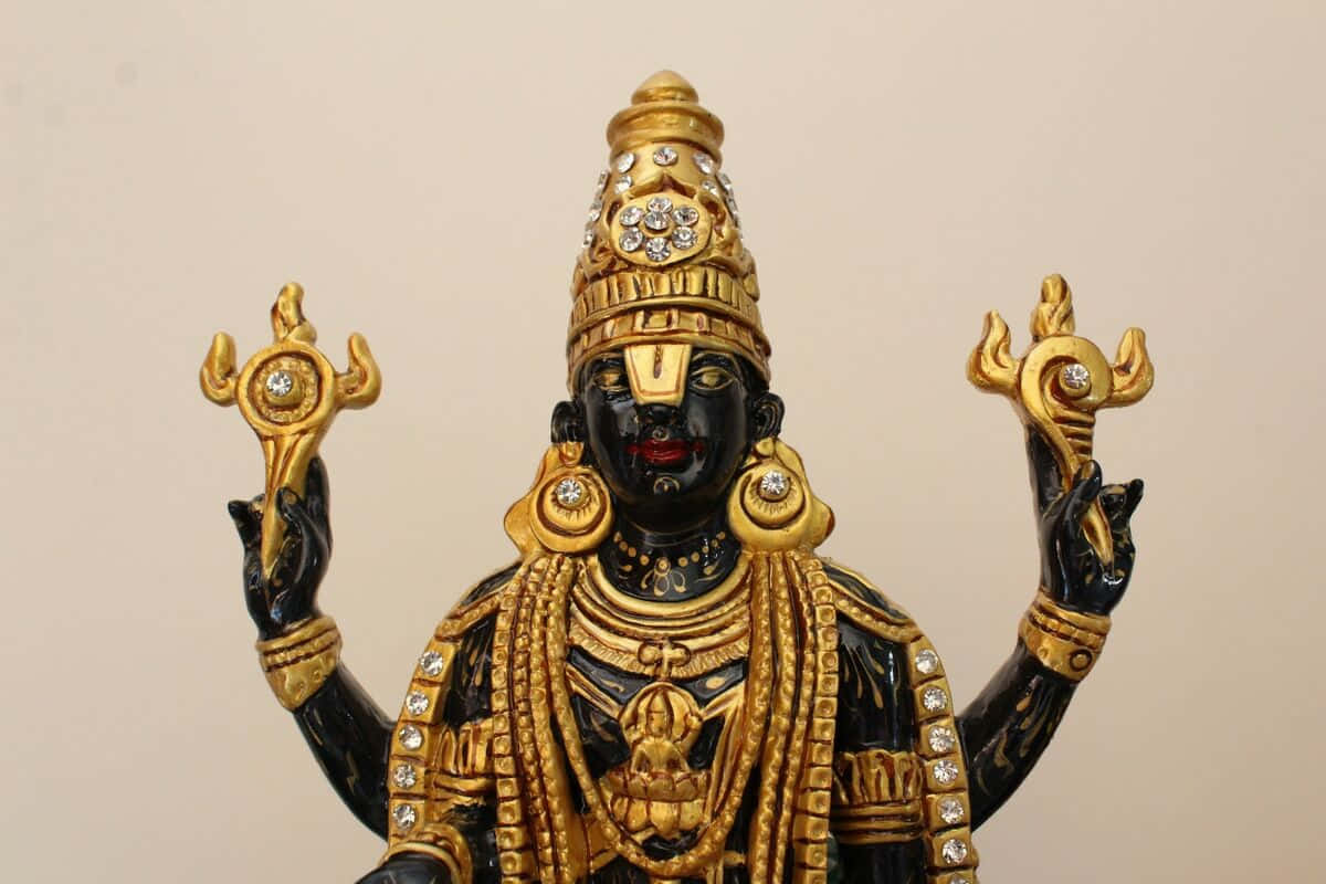 Lord Balaji Statue Ornate Deity Background