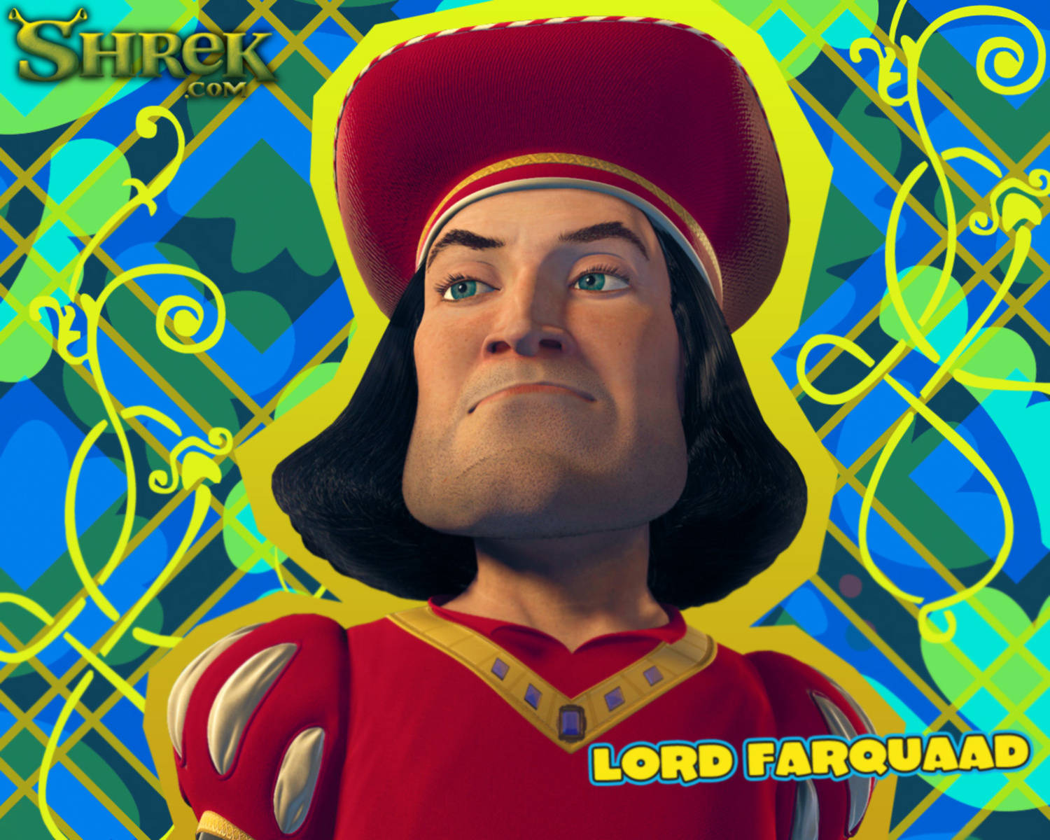 Lord Farquaad Neon Pattern Background