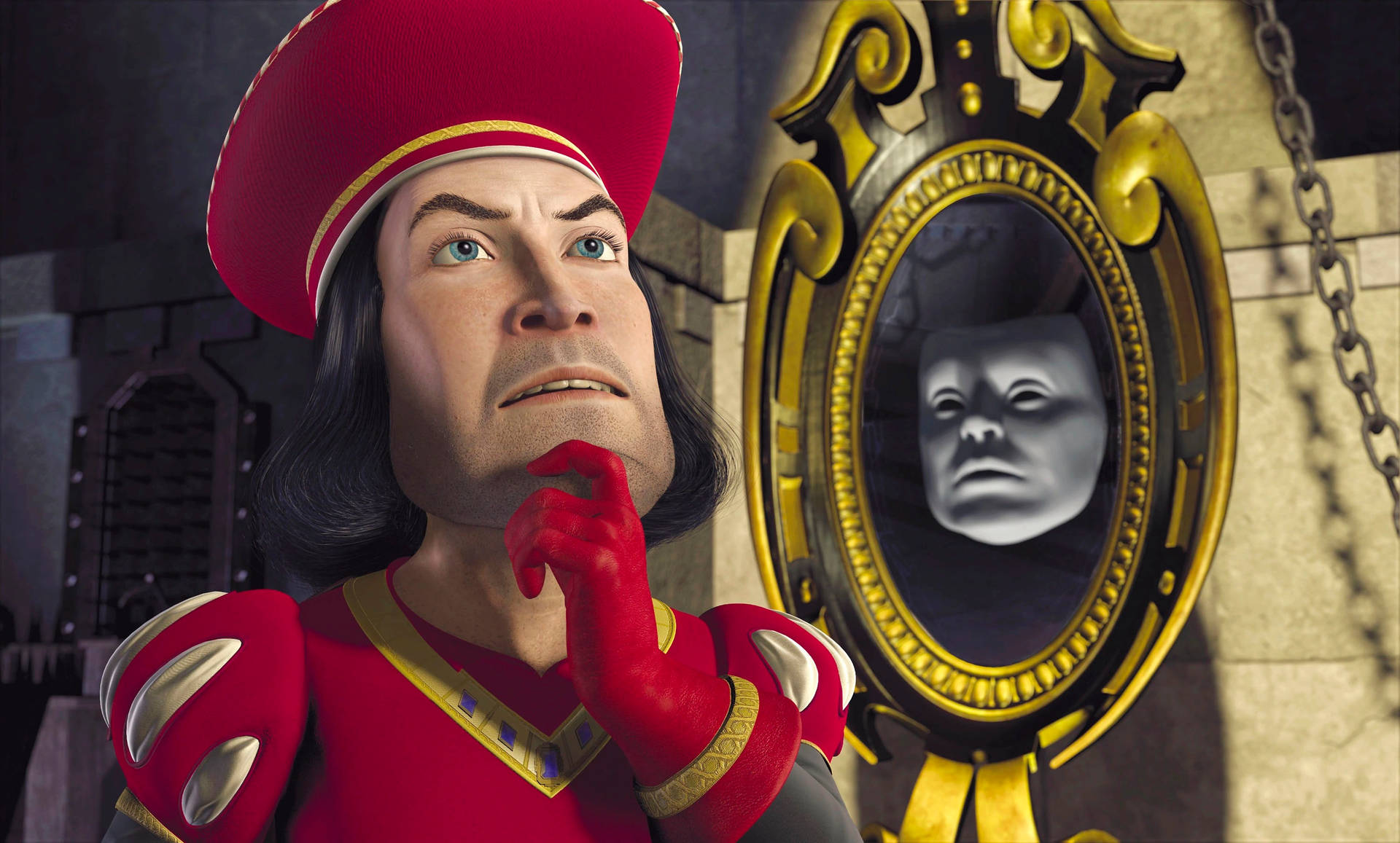 Lord Farquaad With Magic Mirror Background