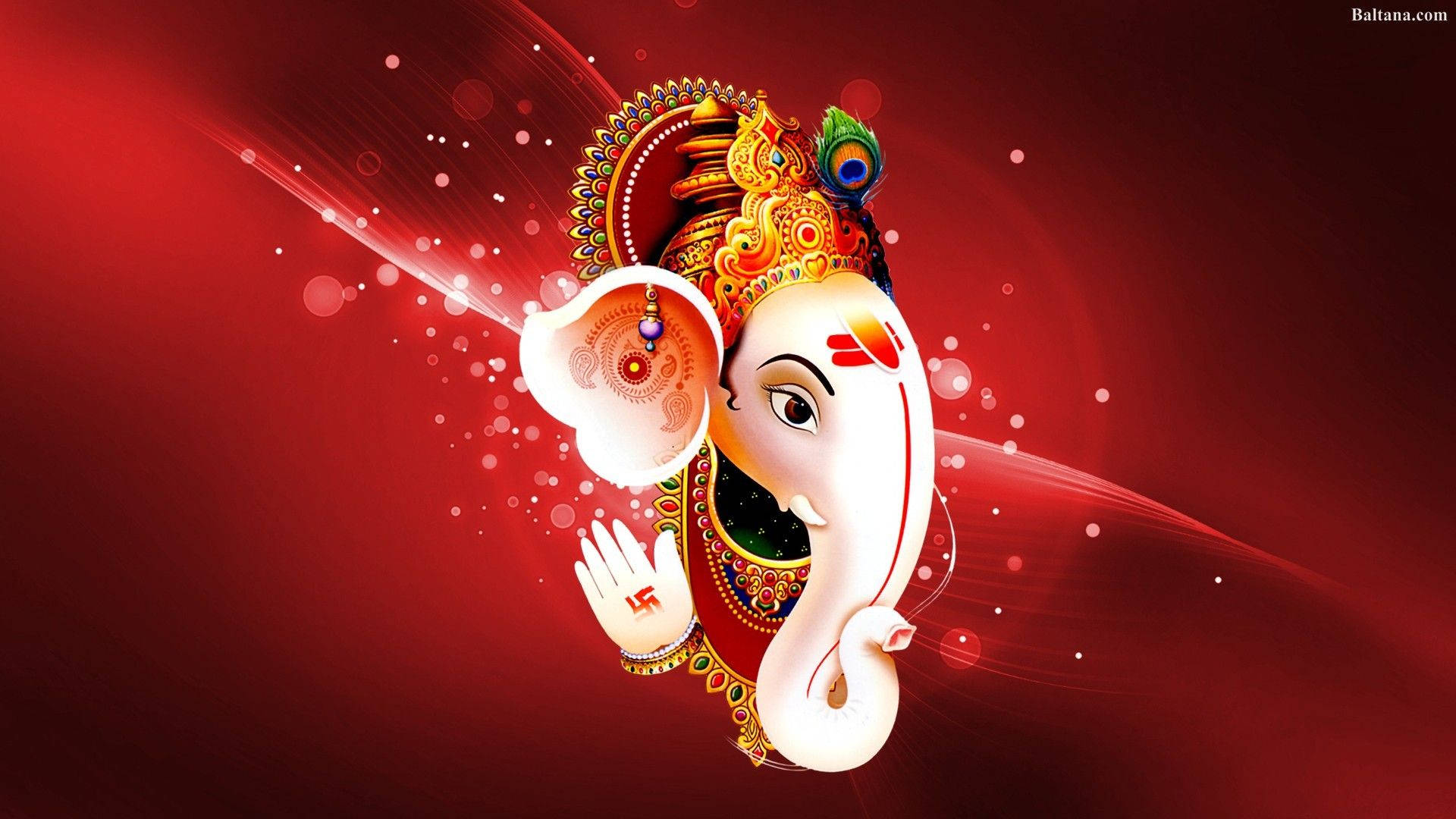 Lord Ganesh Desktop Black And Red Graphic Artwork Background