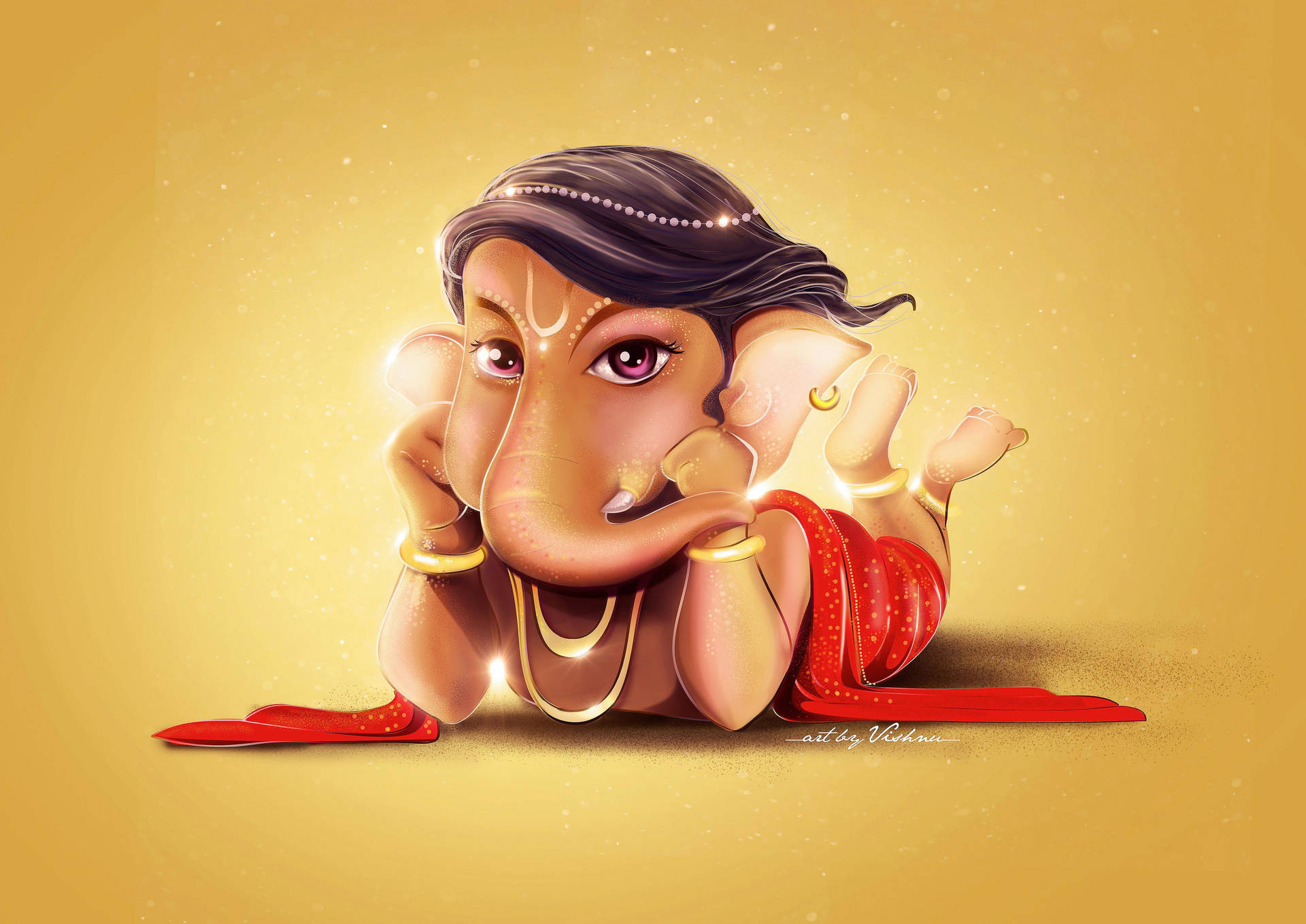 Lord Ganesh Desktop Graphic Art Background