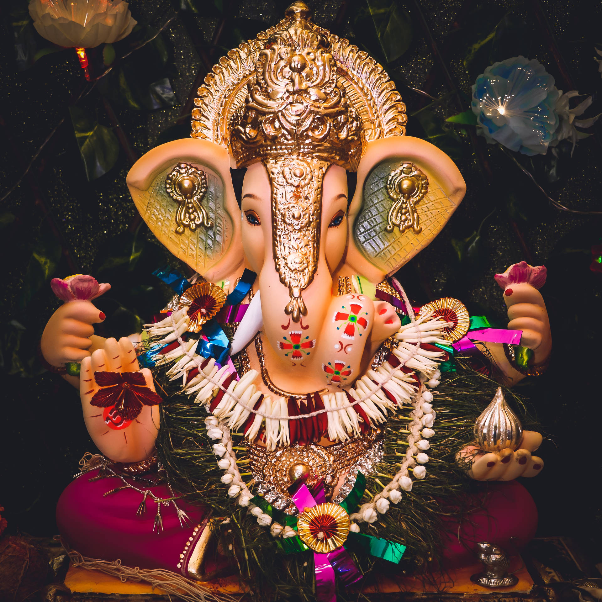 Lord Ganesha Figurine Background