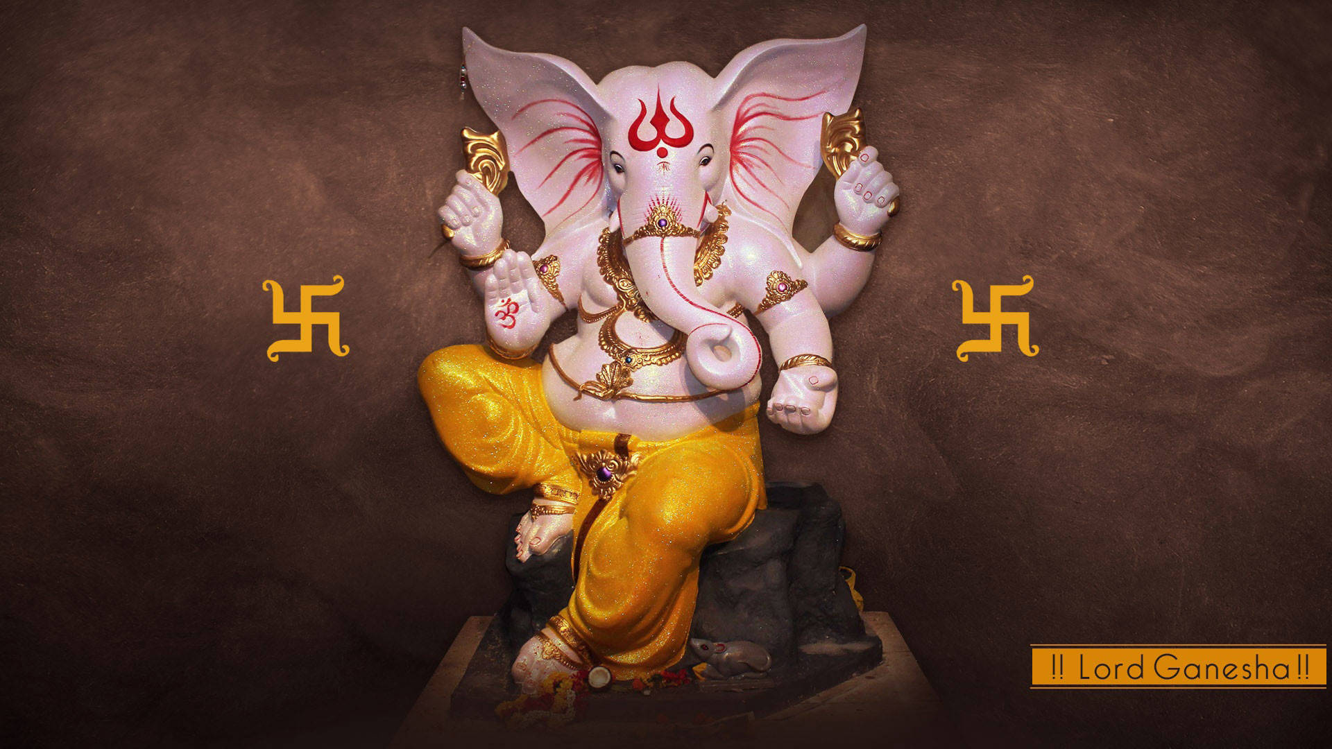 Lord Ganesha Pink Statue Background