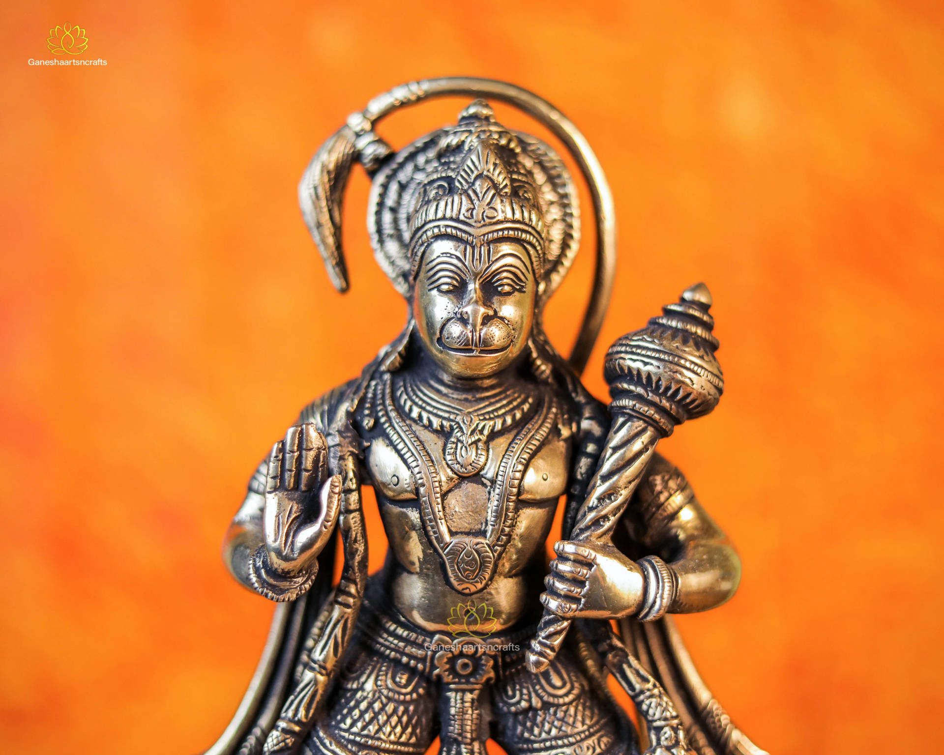 Lord Hanuman 3d Sculpture Background