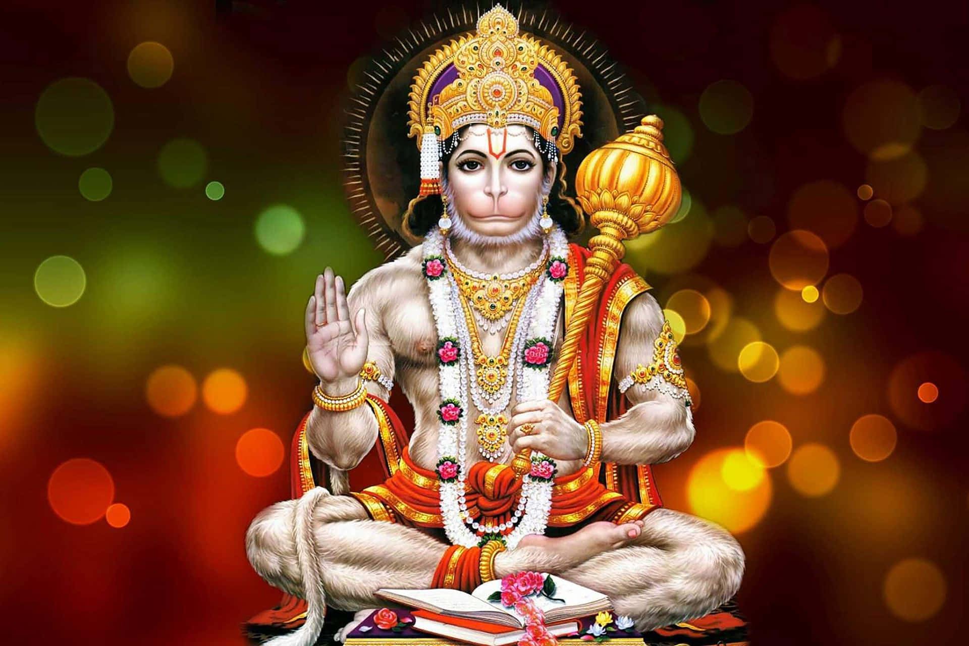 Lord Hanuman Digital Artwork Background