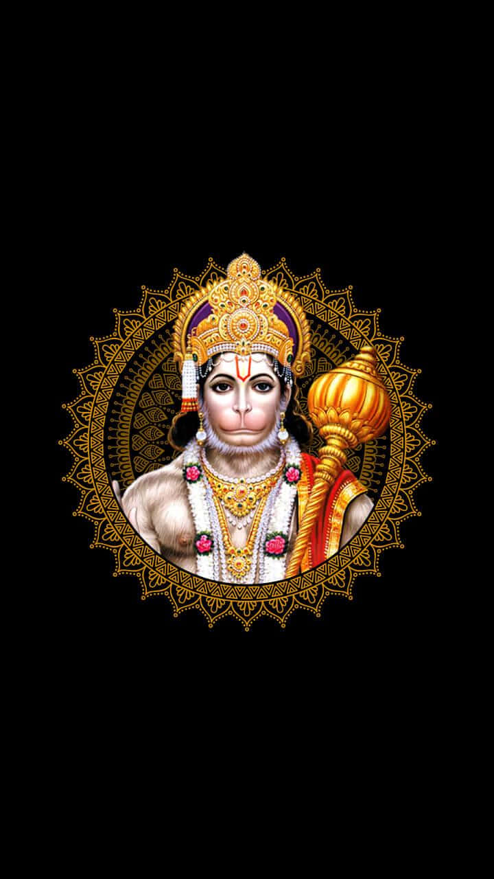 Lord Hanuman Portrait Art Background