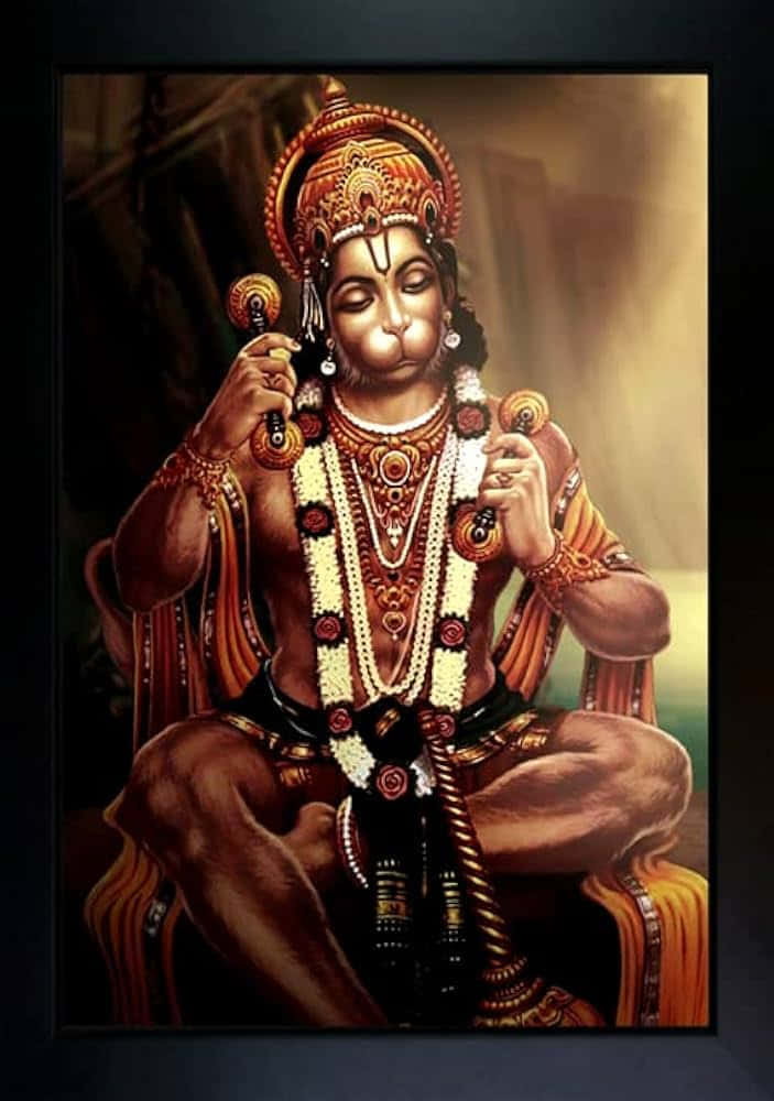 Lord Hanuman Traditional Artwork Background