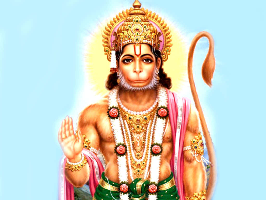 Lord Hanuman Traditional Artwork Background