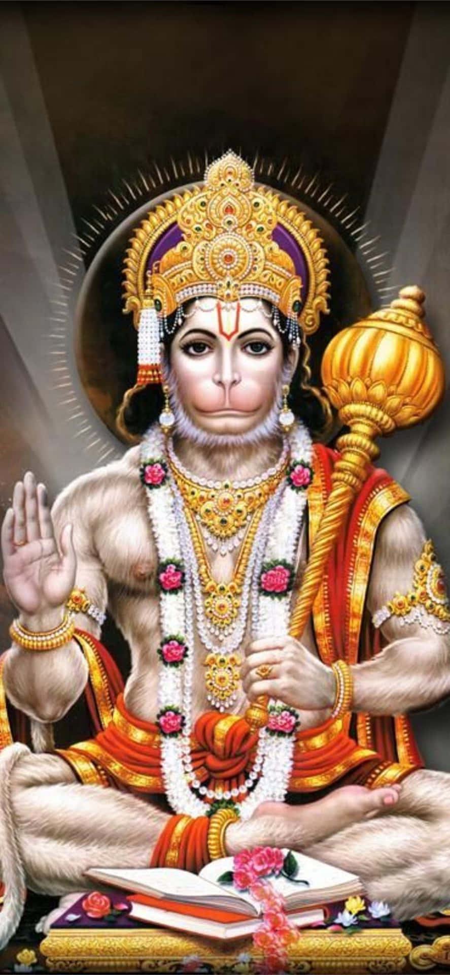 Lord Hanuman Traditional Depiction Background