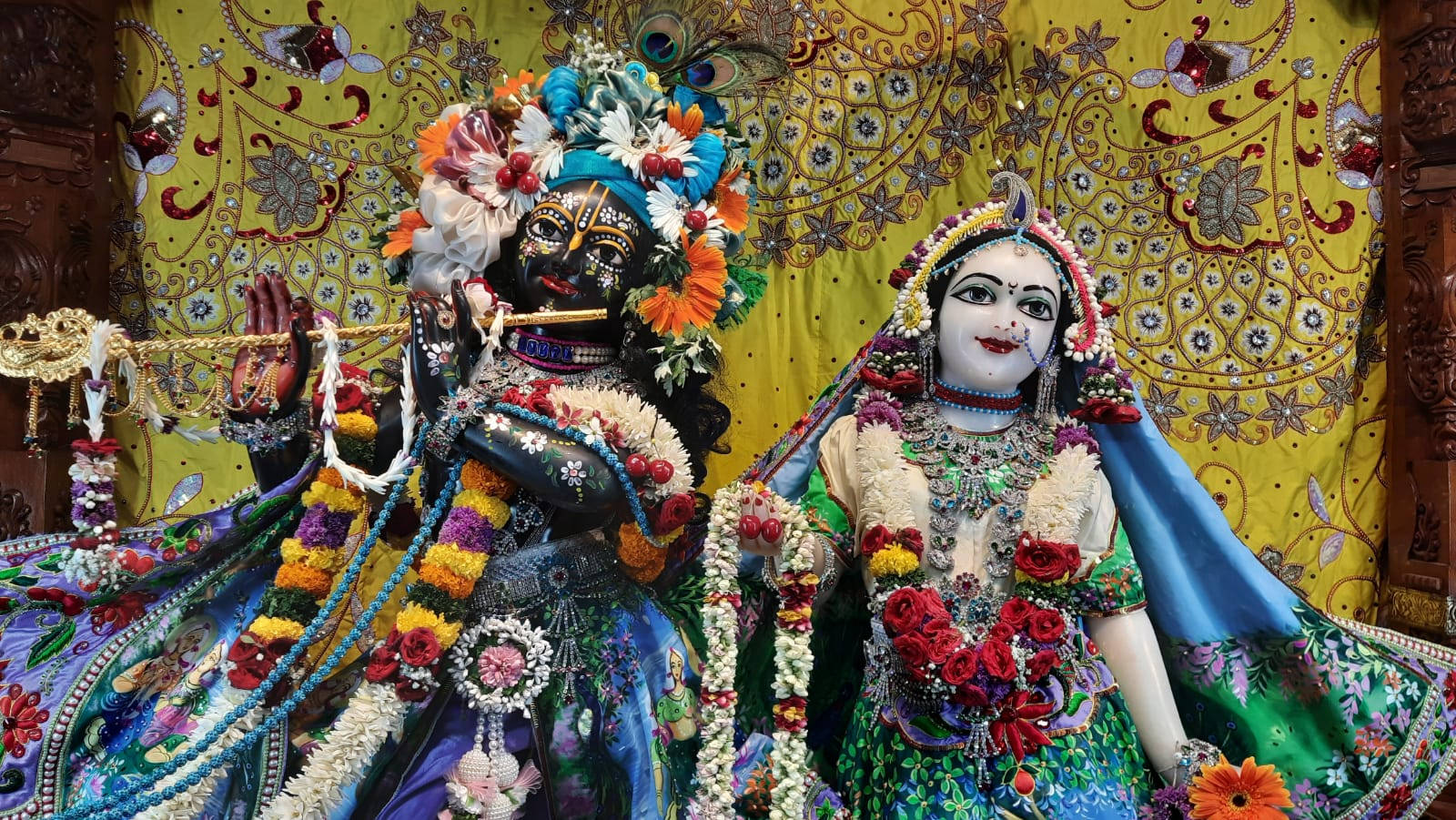Lord Krishna And Radha Rani In Iskcon Temple