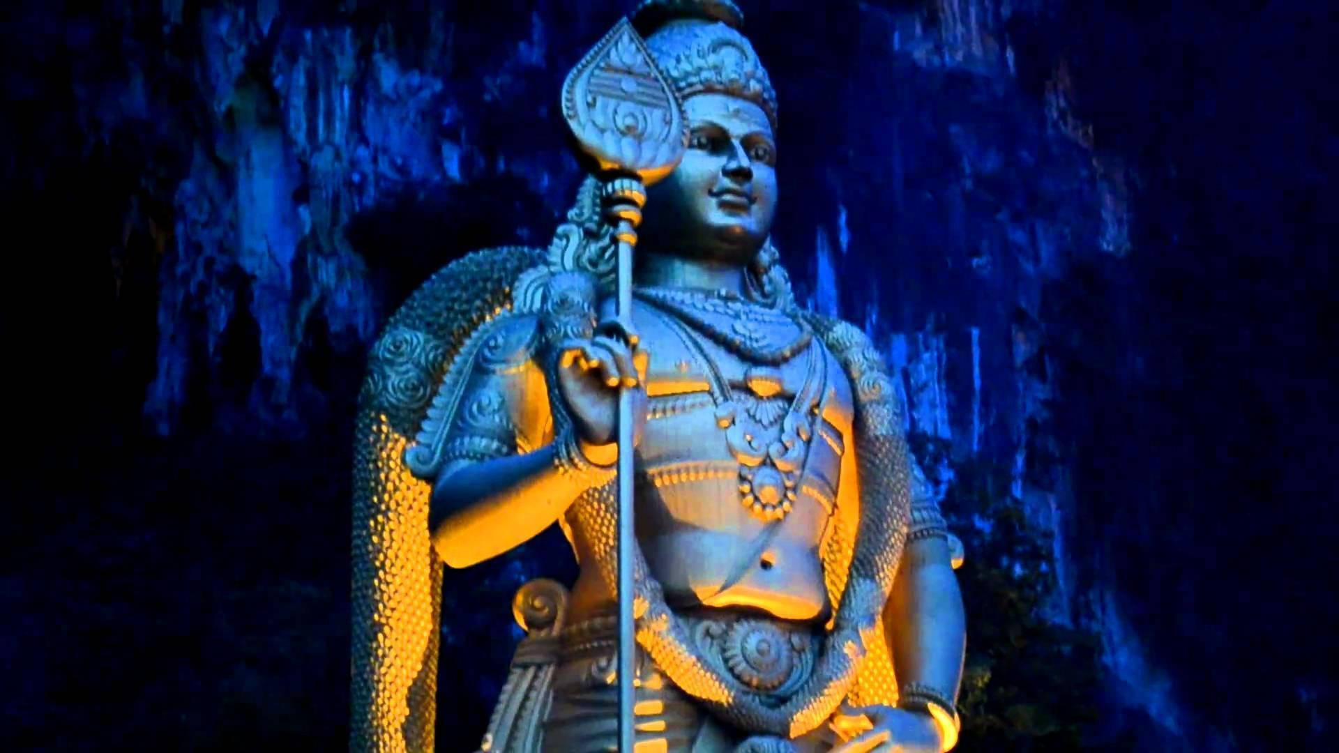 Lord Murugan 4k Blue Lighting Background