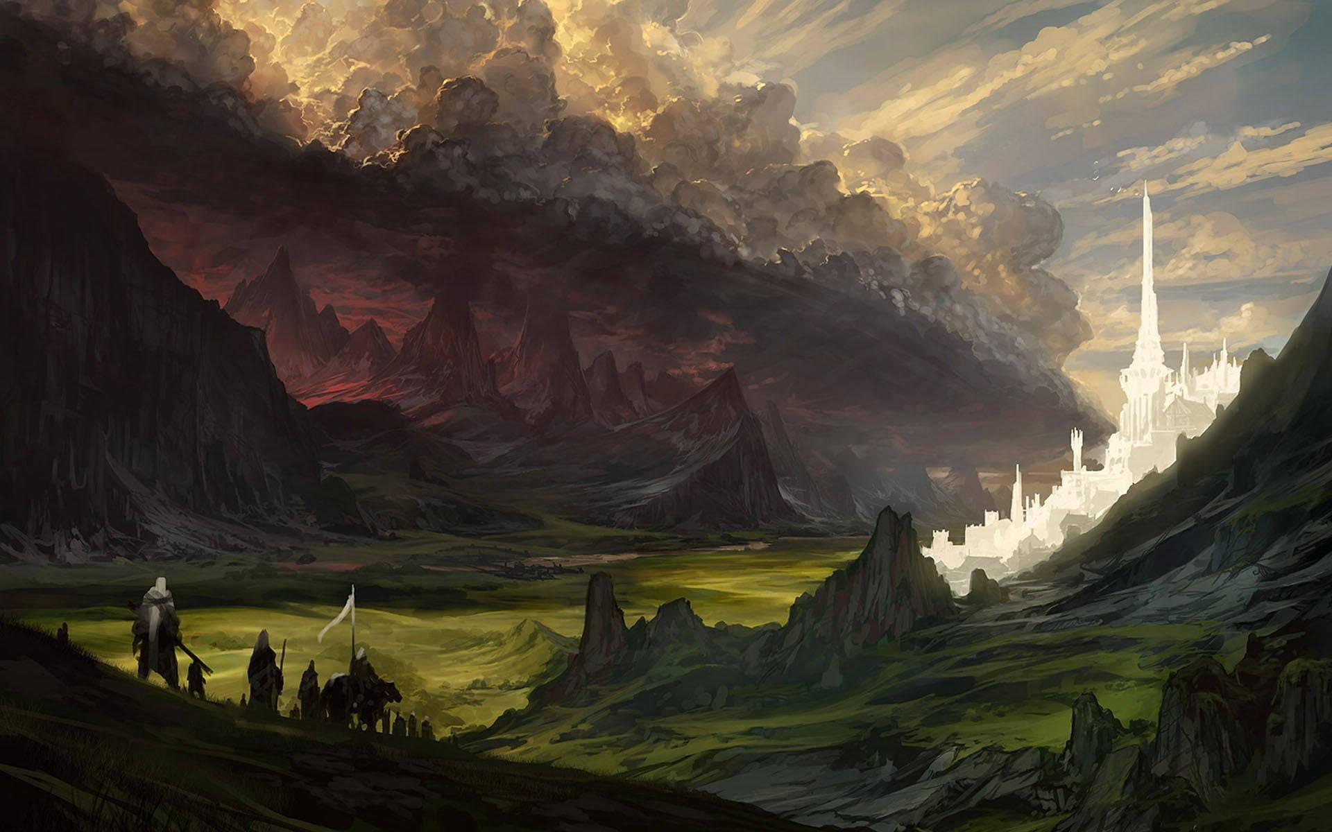 Lord Of The Rings Landscape Fantasy Art Background