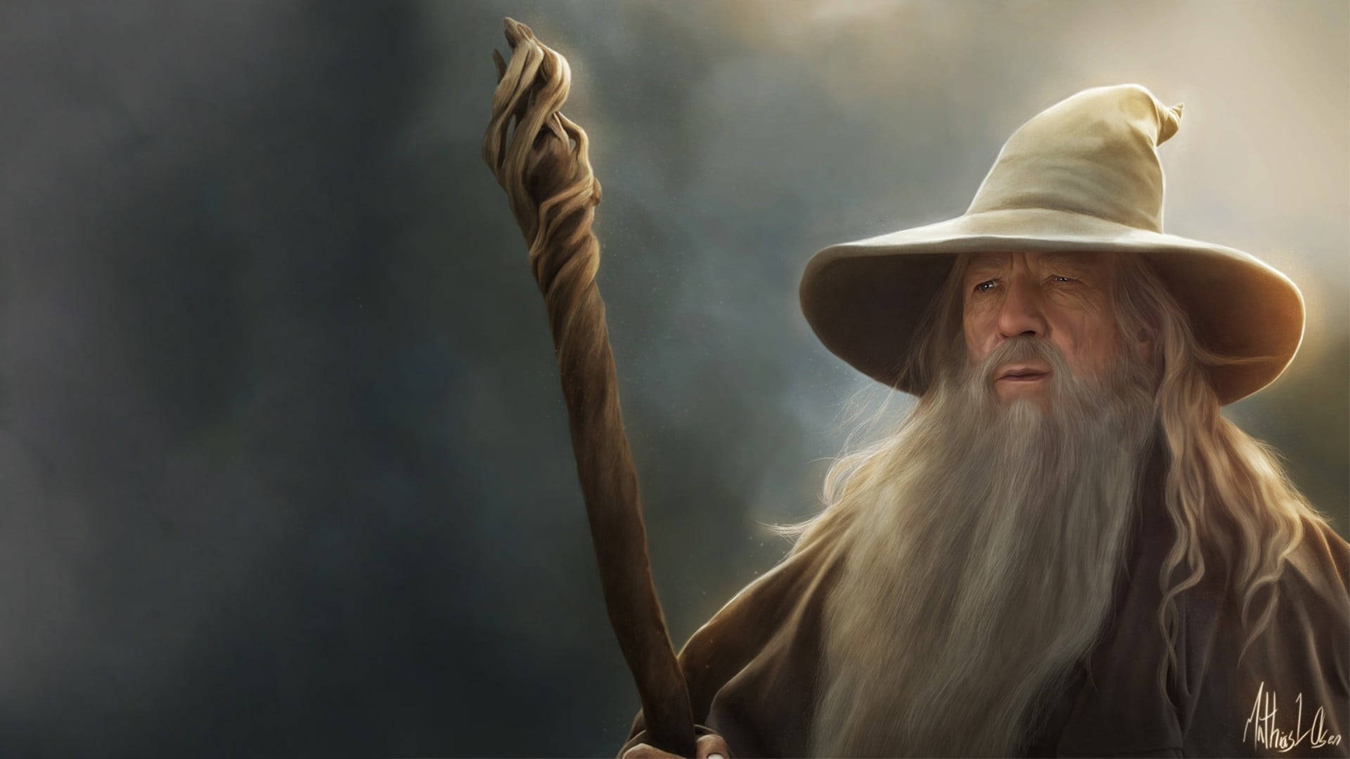 Lord Of The Rings Landscape Gandalf Art Background