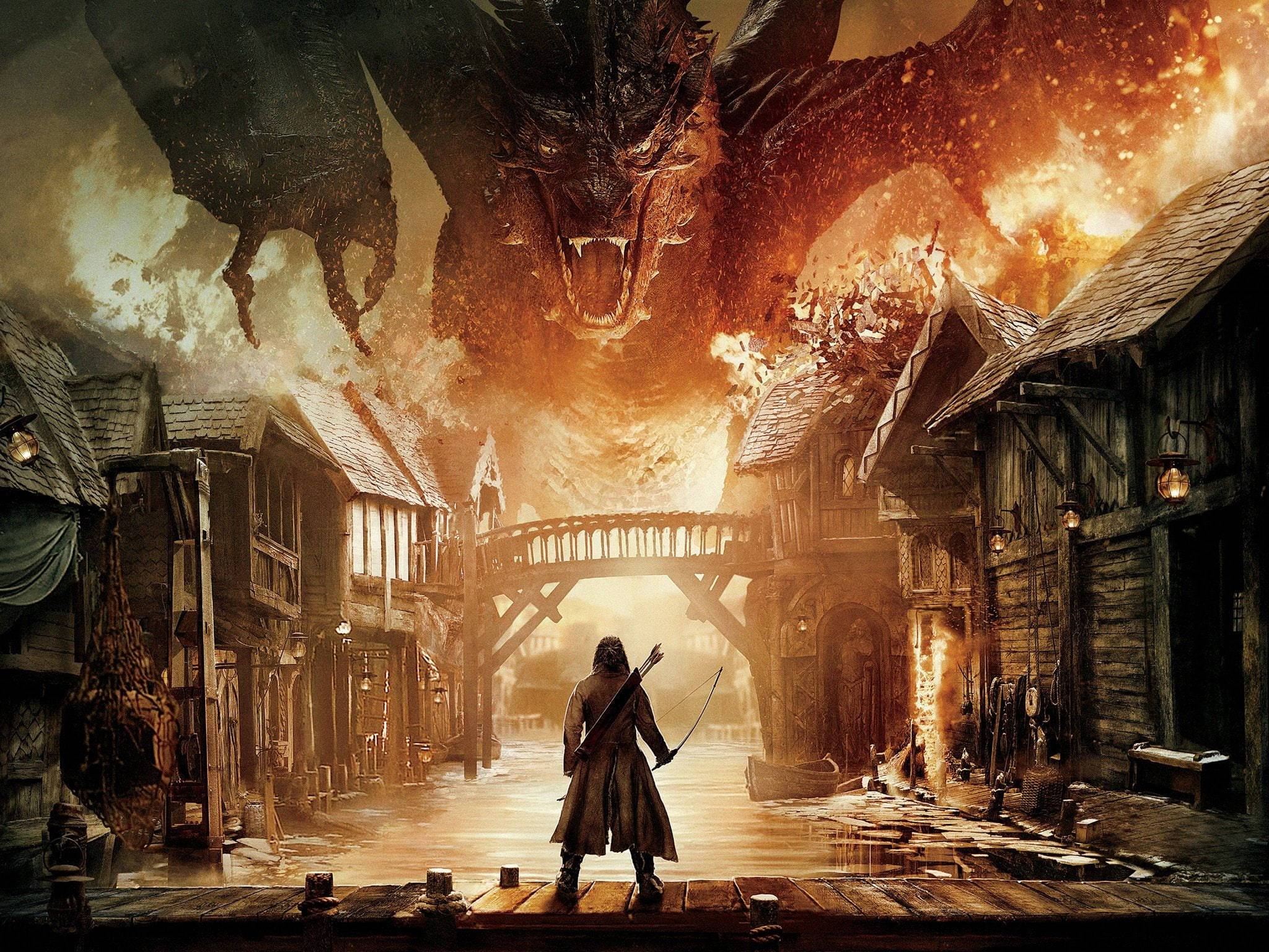 Lord Of The Rings Landscape Smaug Background