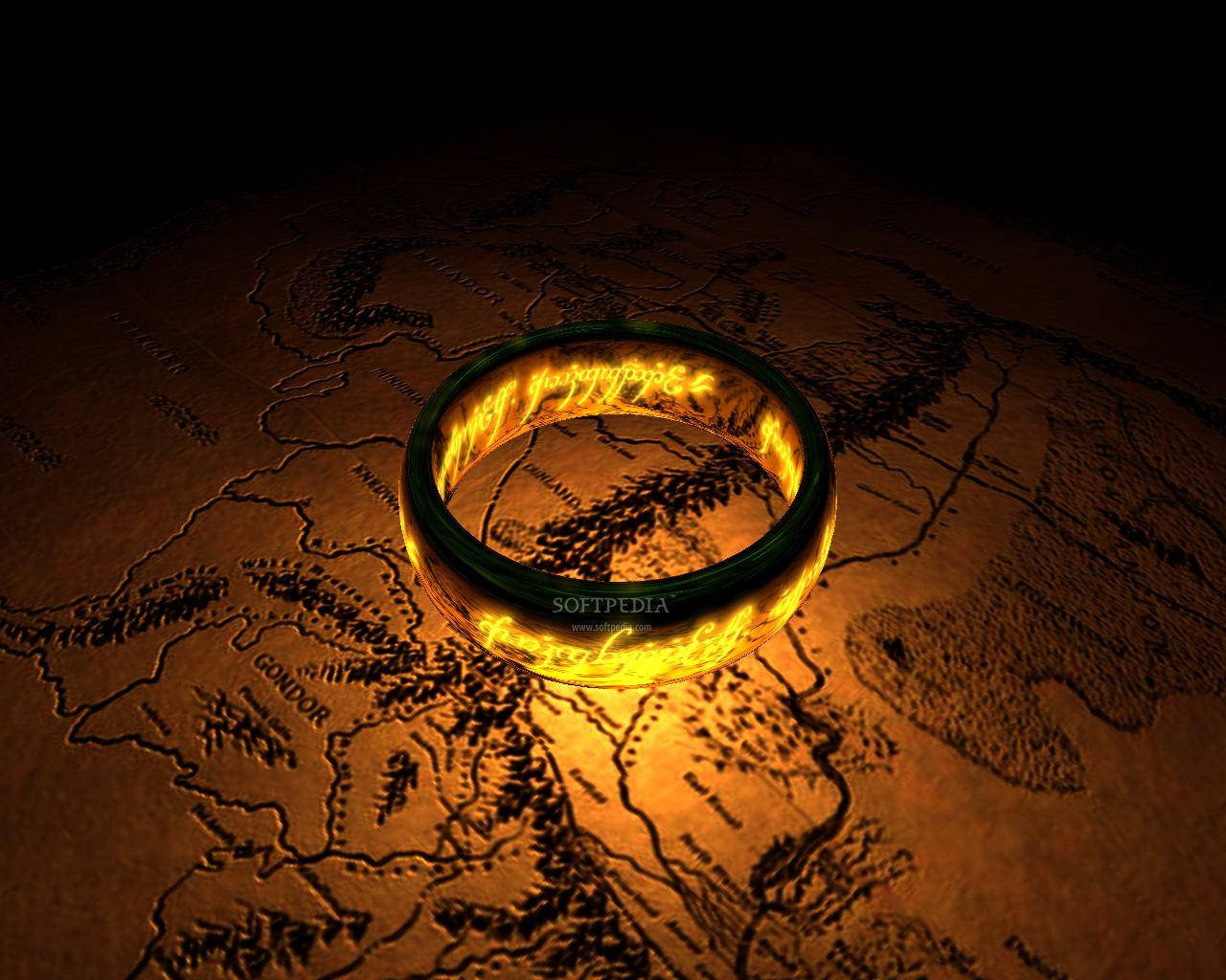 Lord Of The Rings Ring On A Map