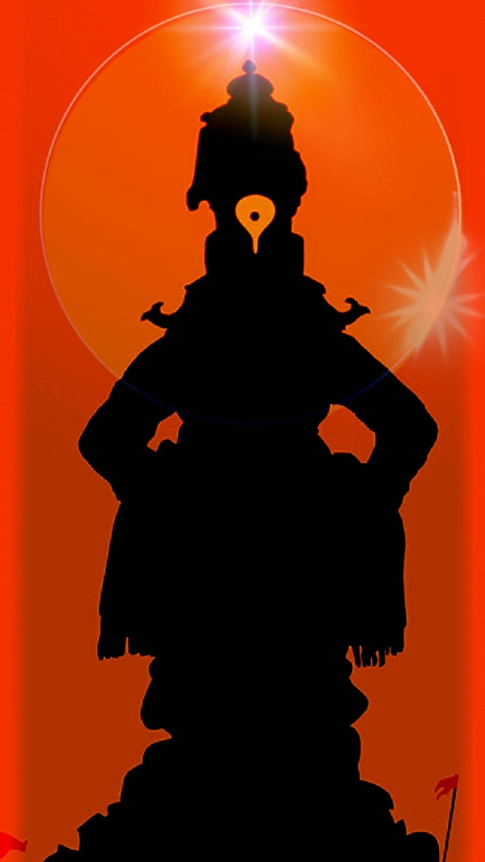 Lord Pandurang Orange Vector Illustration