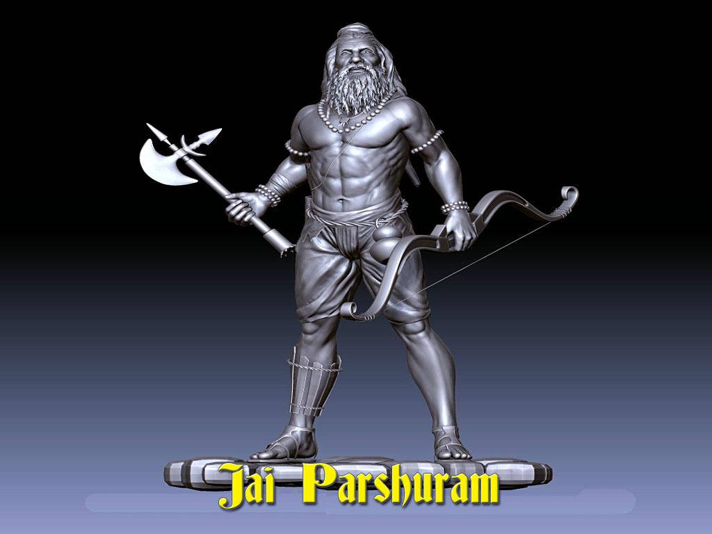Lord Parshuram Silver Statue Background