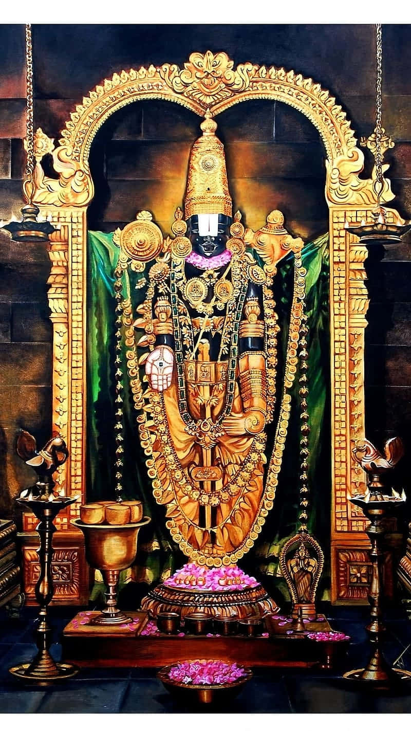 Lord_ Perumal_ Adorned_in_ Glory Background