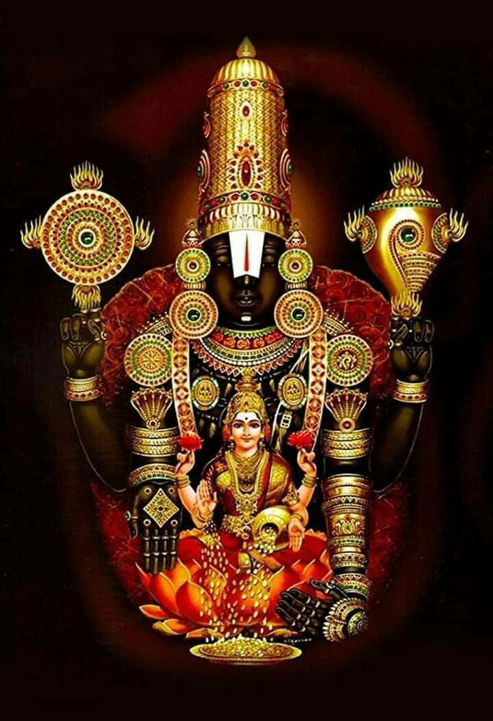 Lord_ Perumal_and_ Goddess_ Lakshmi_ Art