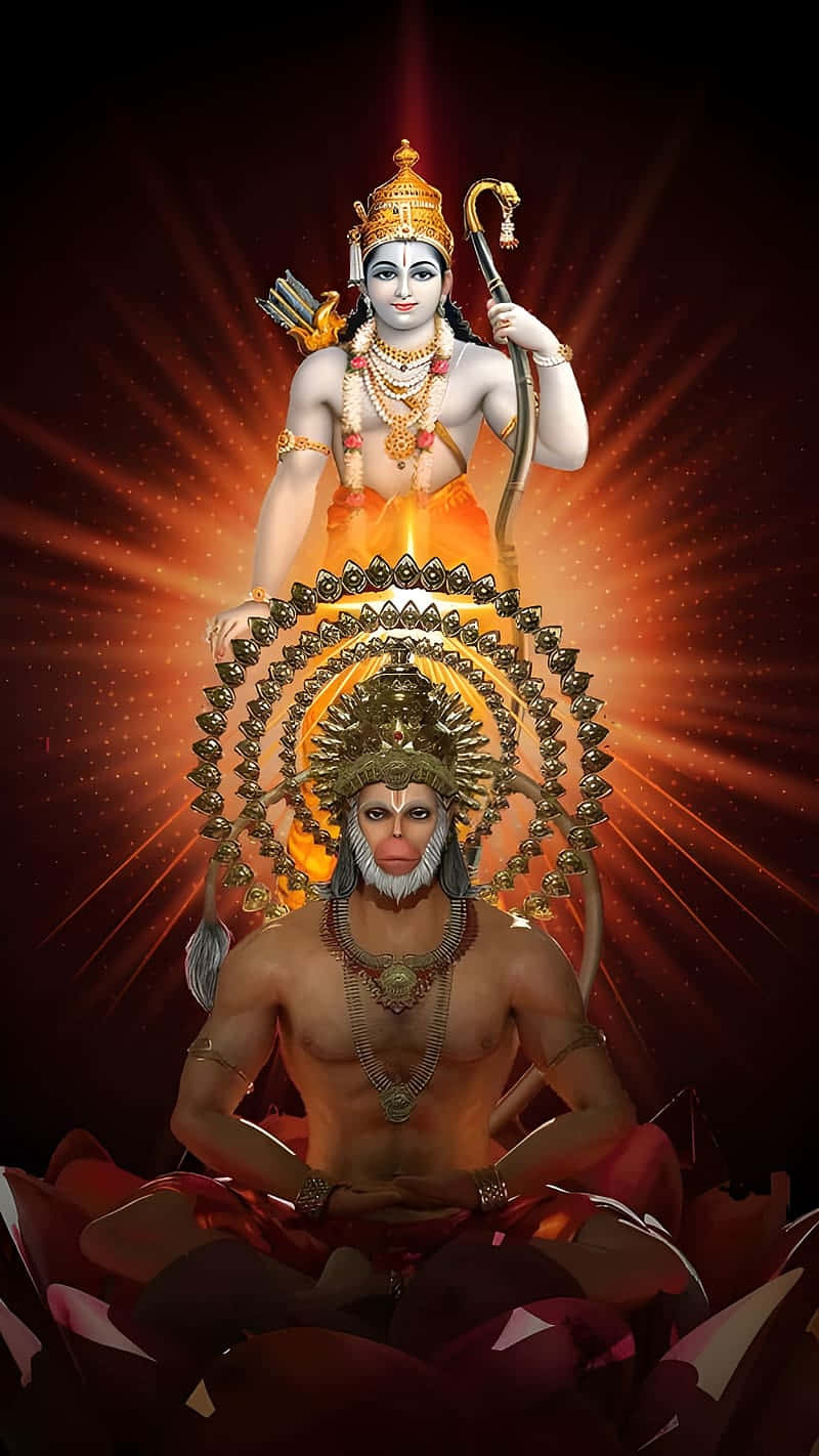 Lord Ramaand Hanuman Artwork