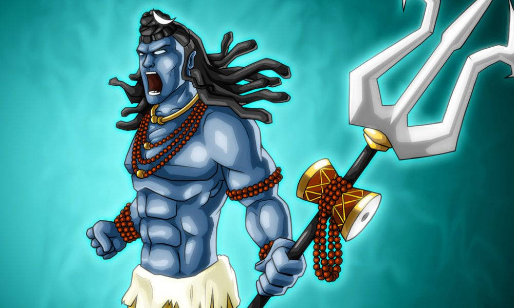 Lord Shiva Angry Digital Art
