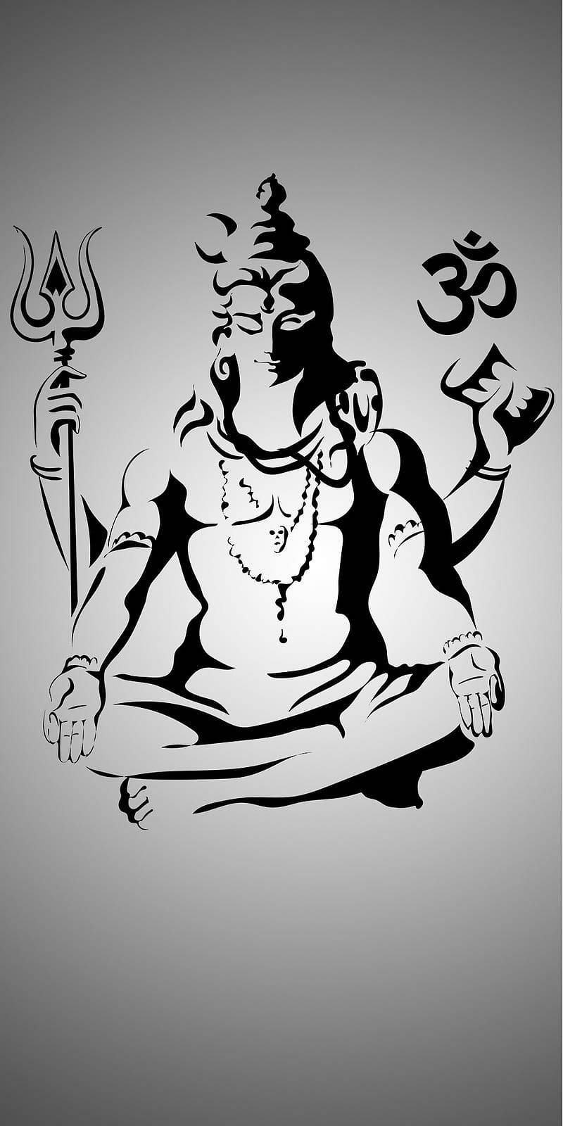 Lord Shiva Bholenath 3d Outlines Background