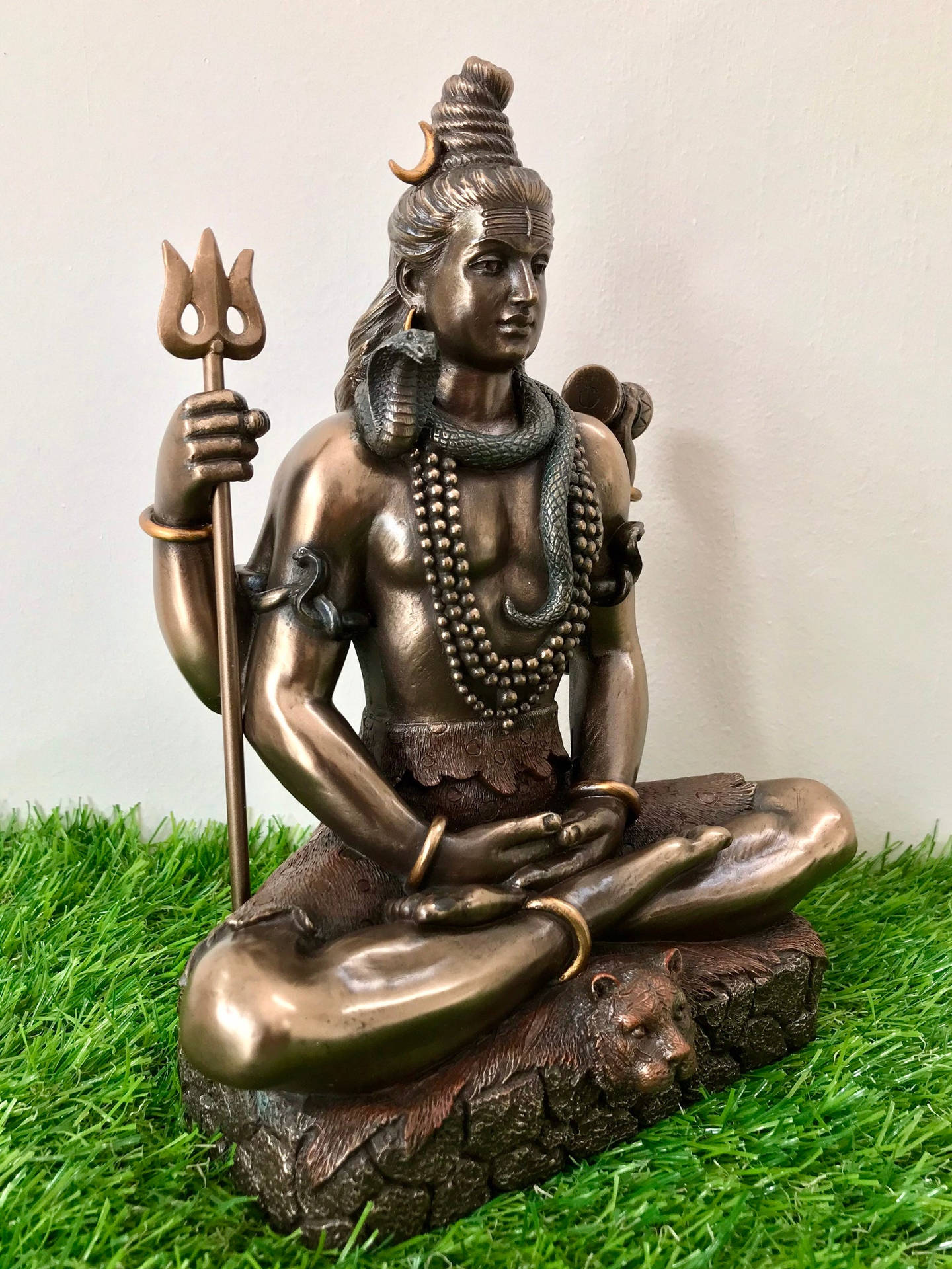 Lord Shiva Bronze Sculpture Background