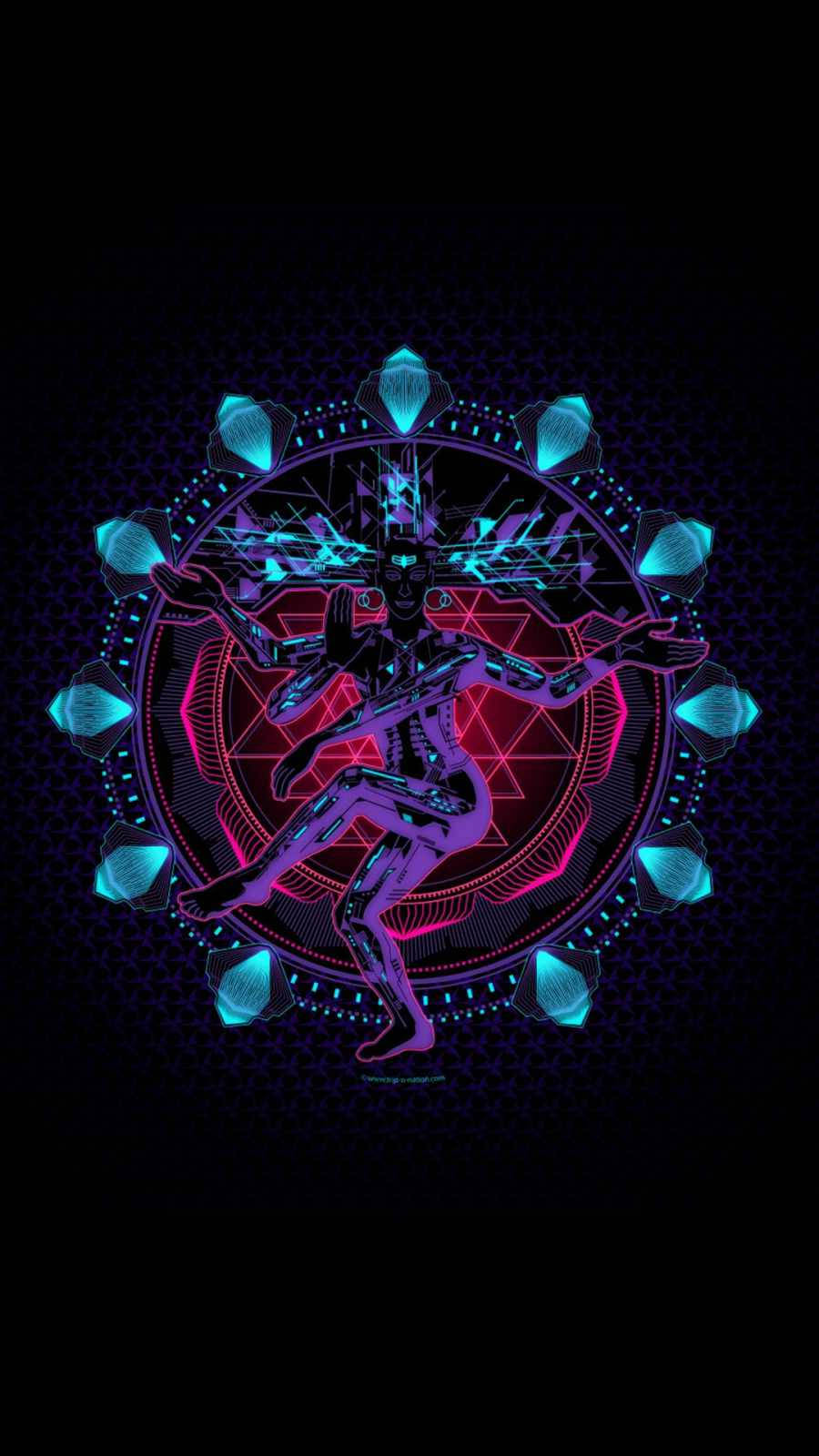 Lord Shiva Cyberpunk Iphone X Background