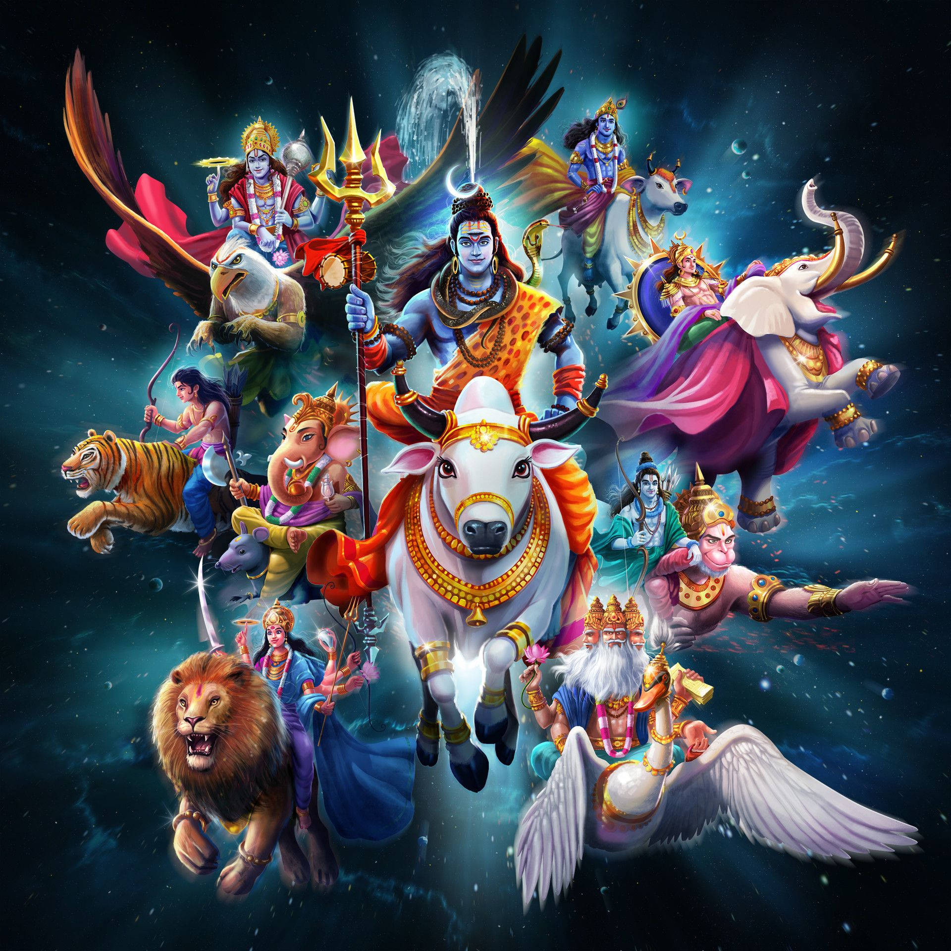 Lord Shiva Deity Background